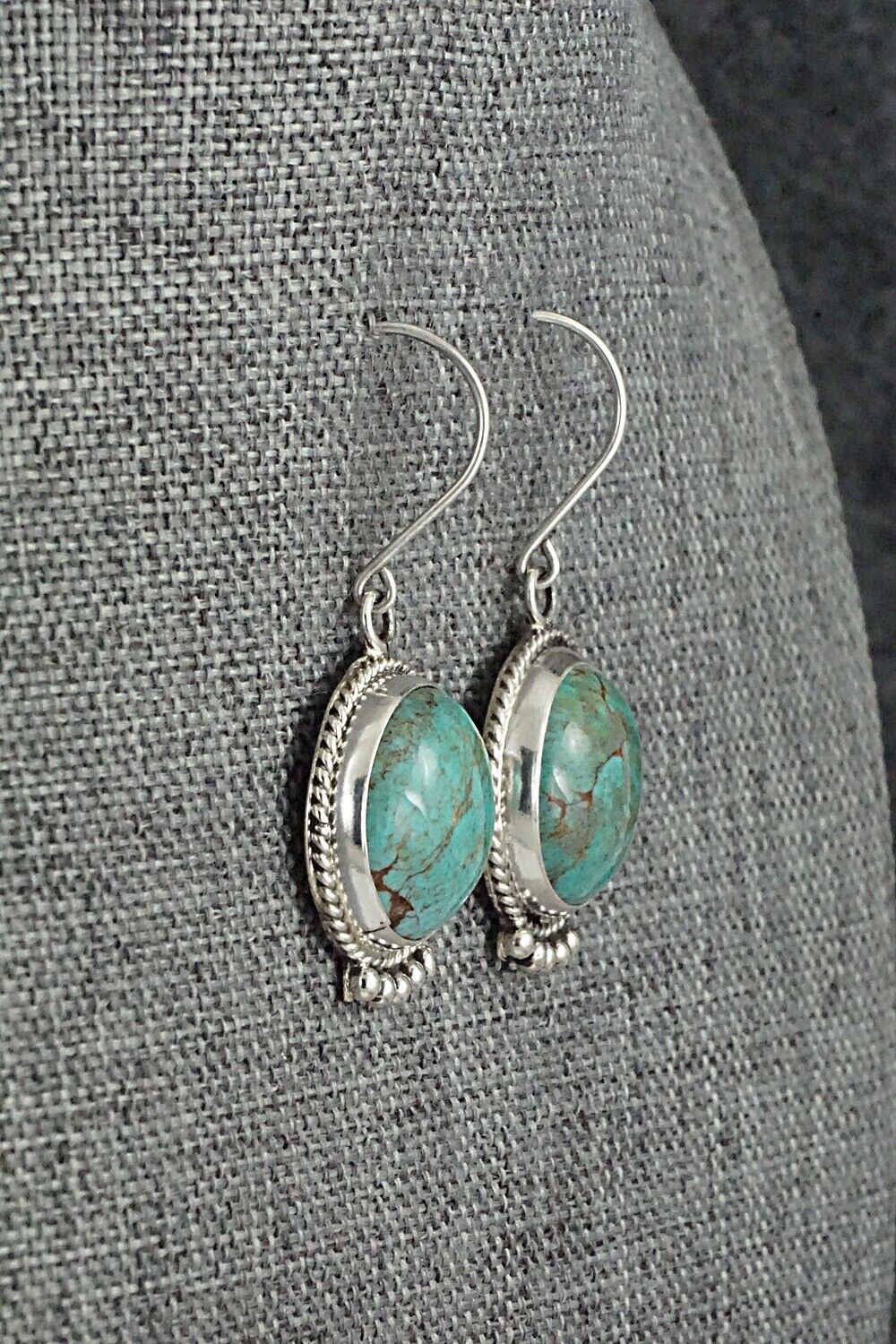 Turquoise & Sterling Silver Earrings - Rena Begay