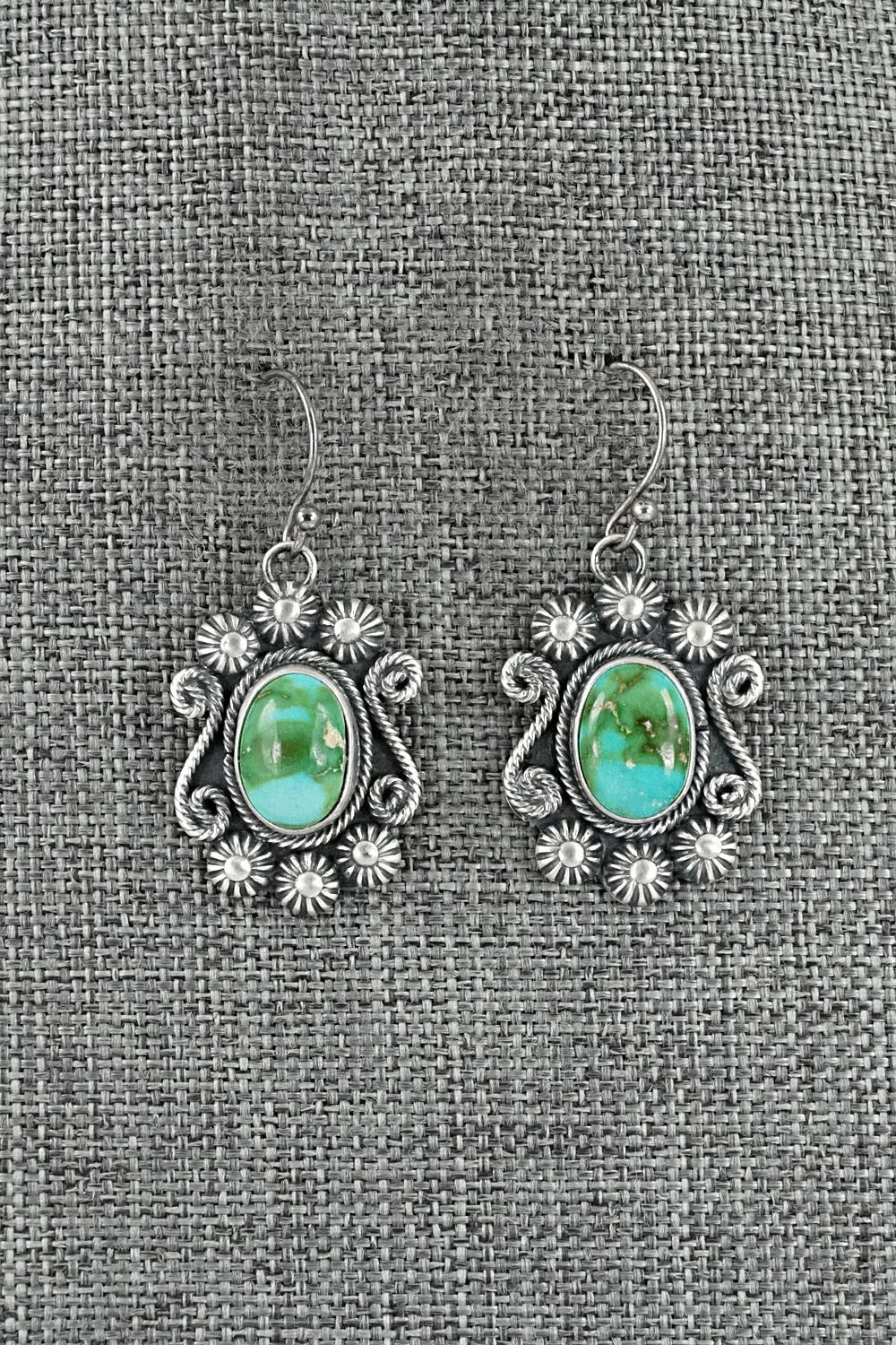 Turquoise & Sterling Silver Necklace and Earrings Set - Mark Yazzie