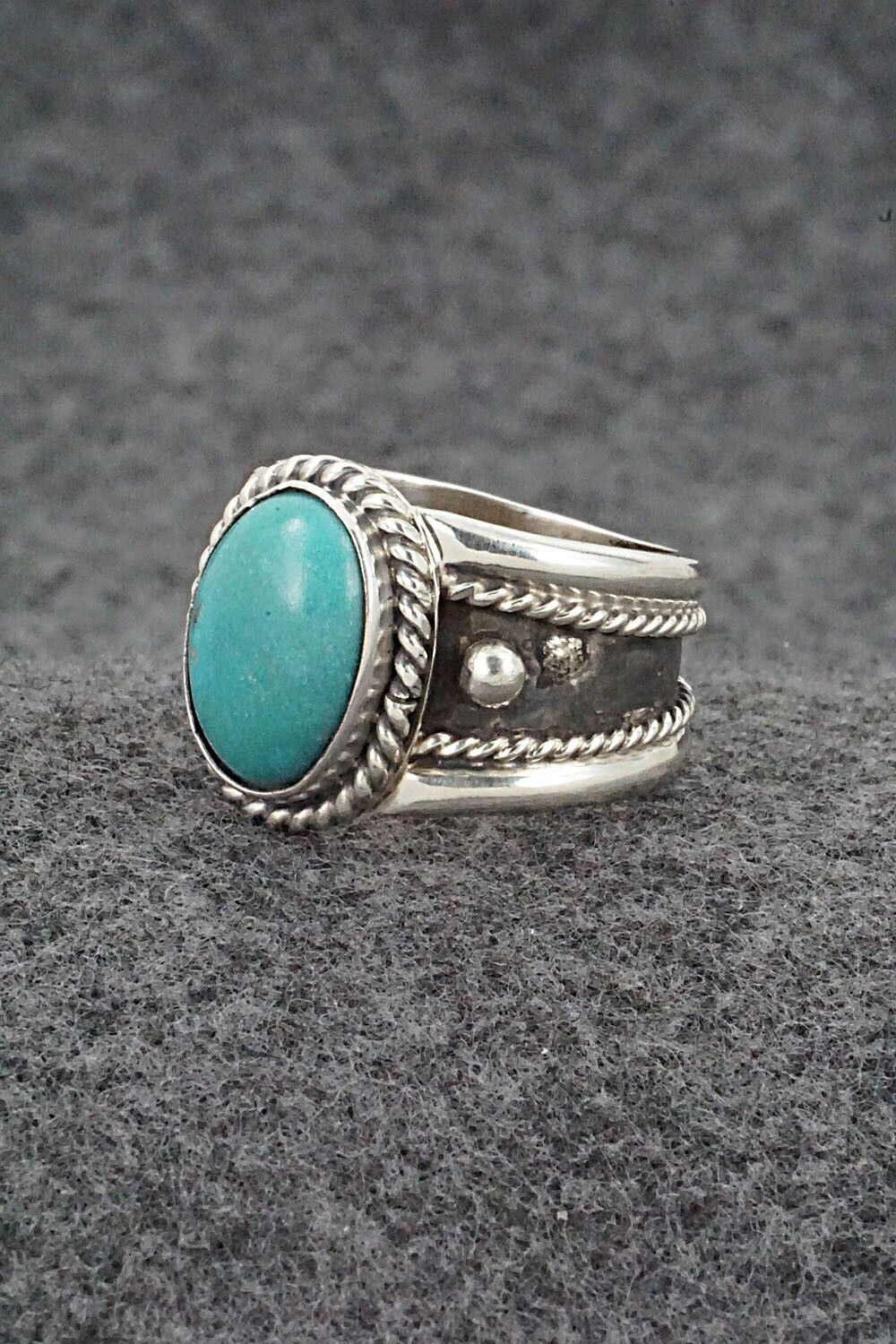 Turquoise & Sterling Silver Ring - Thomas Yazzie - Size 8.5