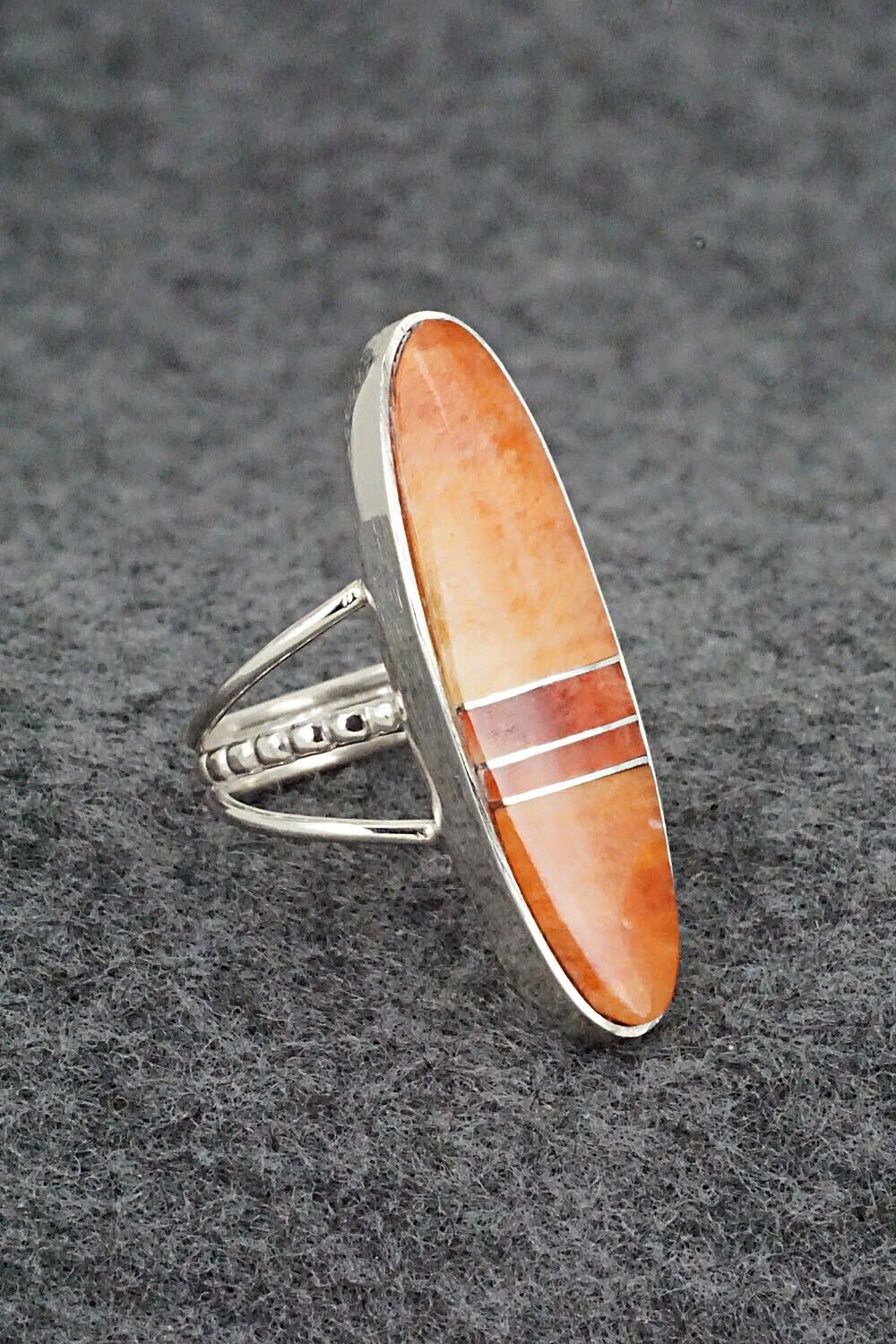 Spiny Oyster & Sterling Silver Ring - Harold Smith - Size 5.5