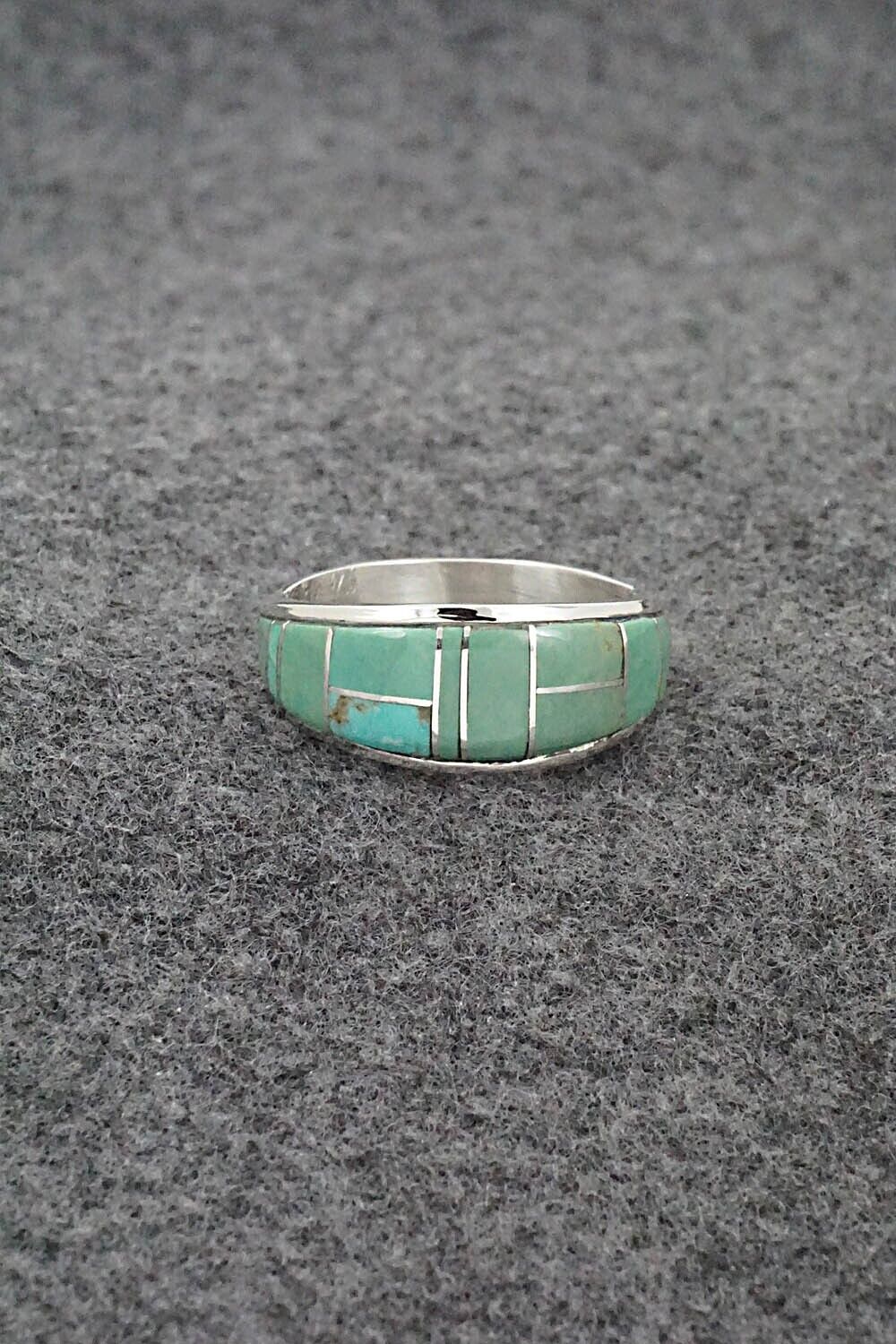 Turquoise & Sterling Silver Ring - Edison Yazzie - Size 11.5