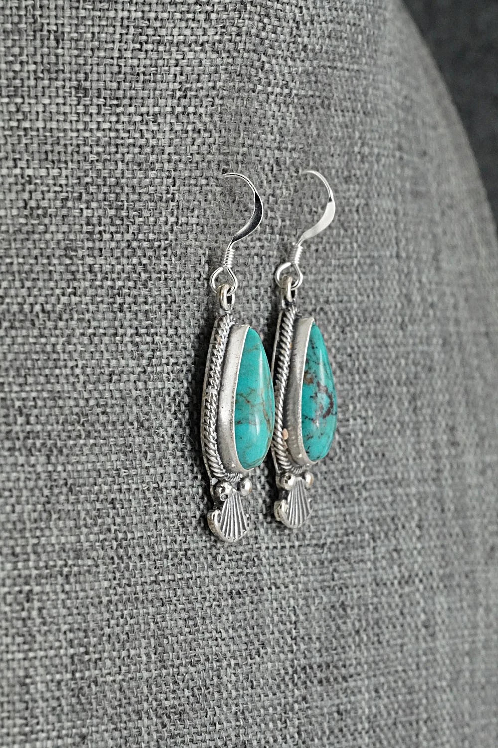 Turquoise & Sterling Silver Earrings - Verley Betone