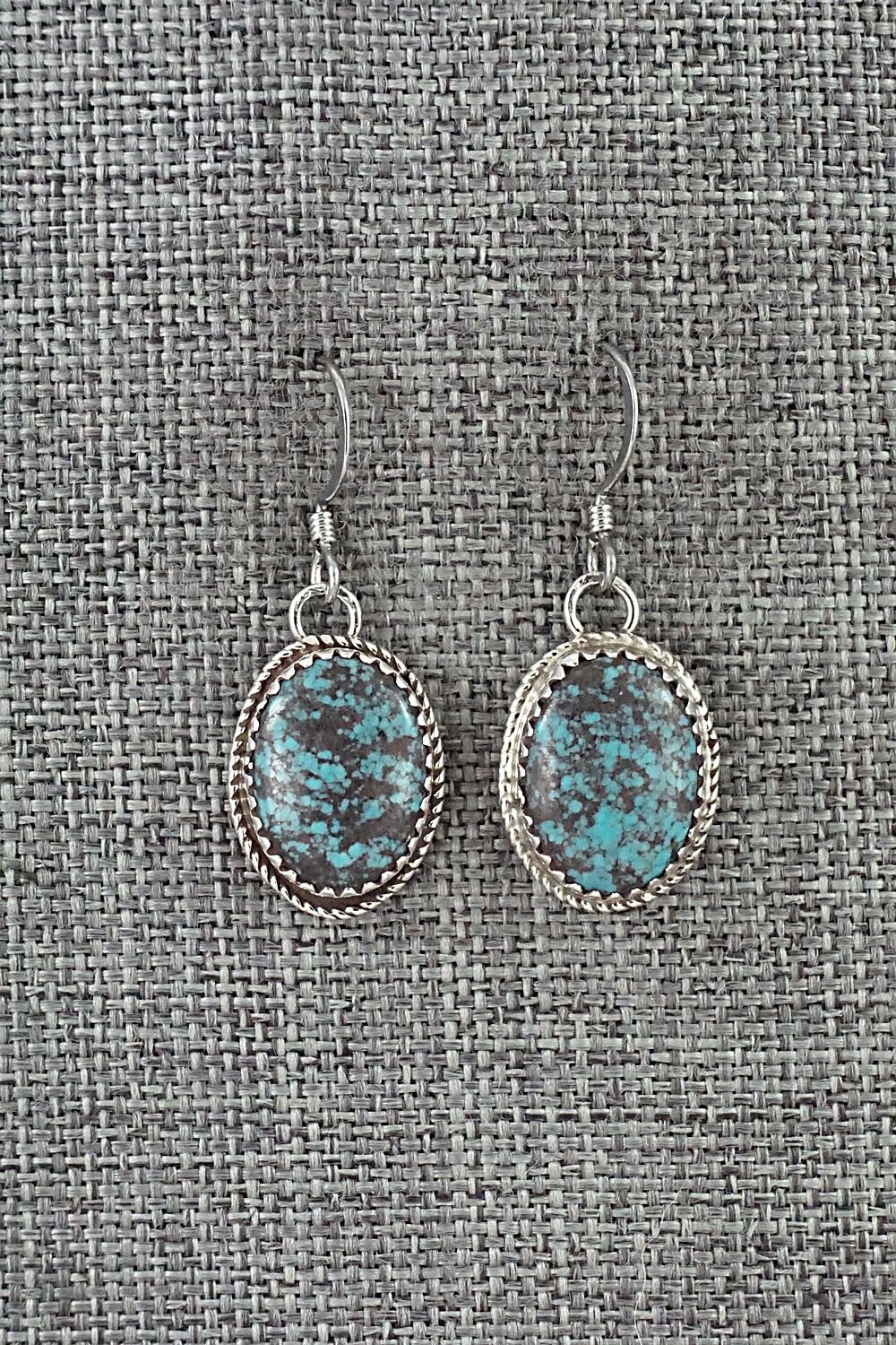 Turquoise & Sterling Silver Earrings - Ernest Hawthorne