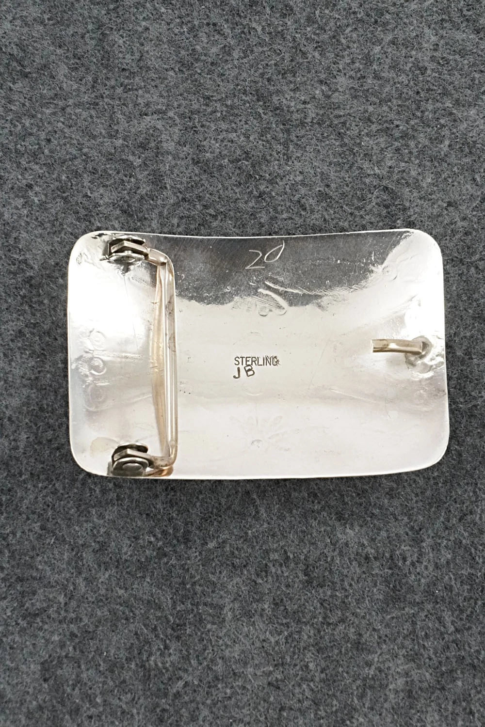 Turquoise & Sterling Silver Belt Buckle - Jolene Begay