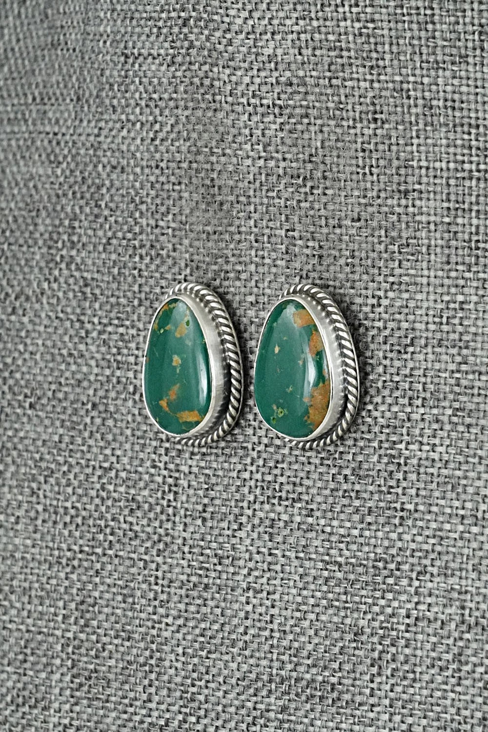 Turquoise & Sterling Silver Earrings - Rosemary Saunders