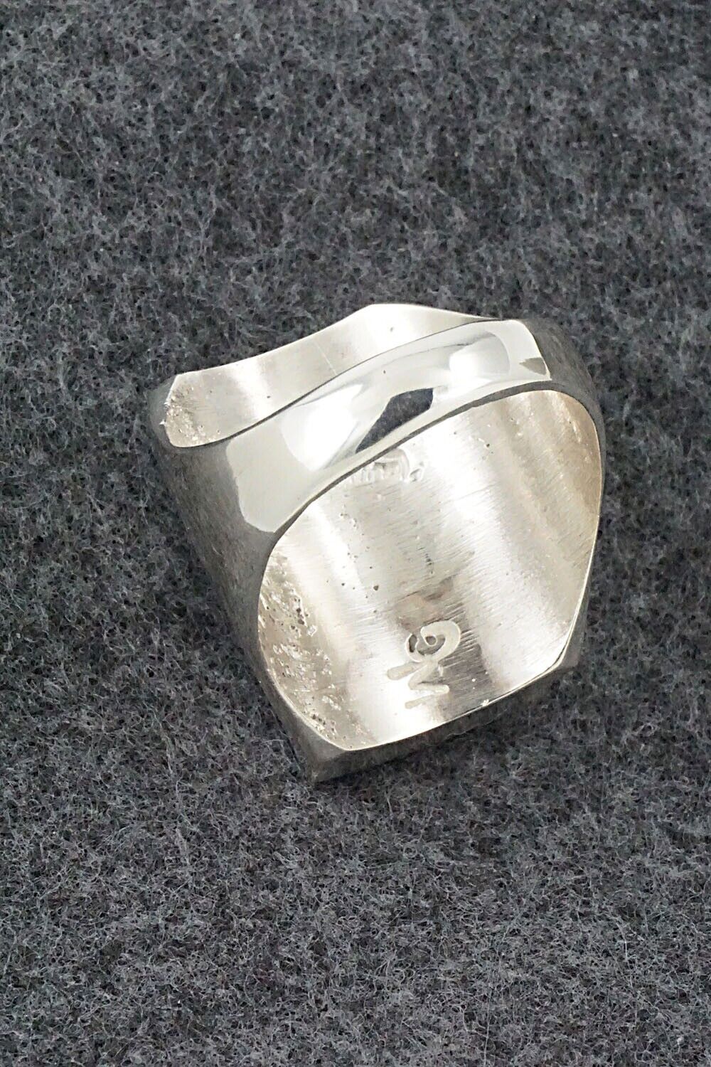 Turquoise & Sterling Silver Ring - Wilbert Gray - Size 11.75