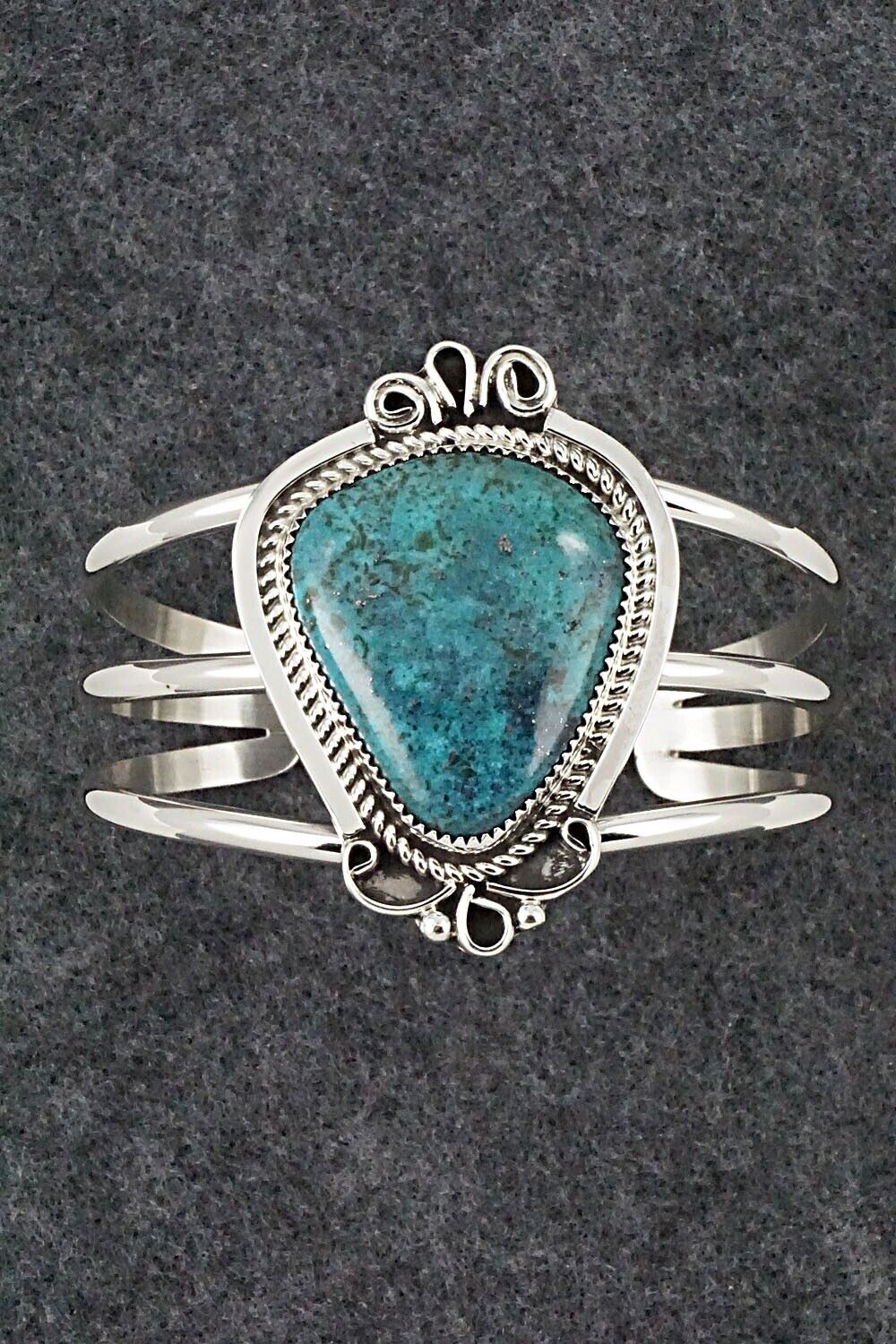 Turquoise & Sterling Silver Bracelet - Leslie Nez