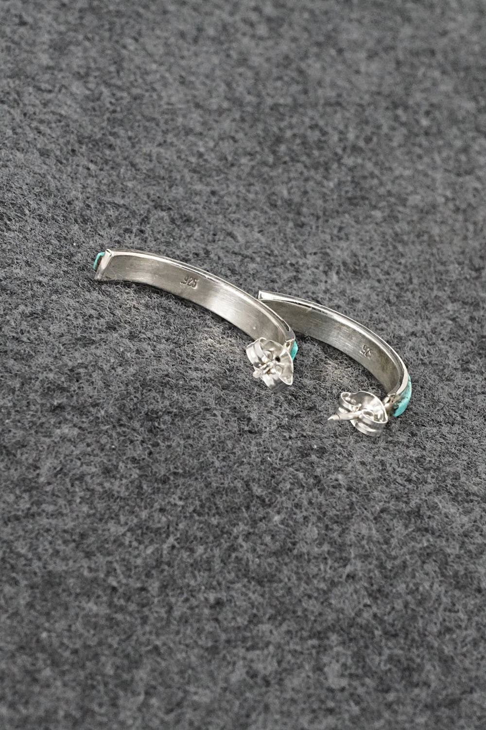 Turquoise & Sterling Silver Earrings - Nathaniel Johnson