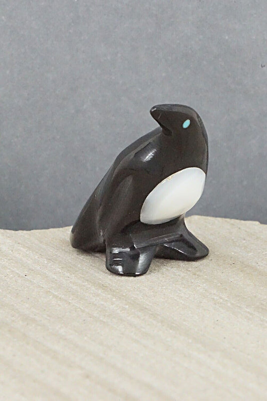 Penguin Zuni Fetish Carving - Calvert Bowannie