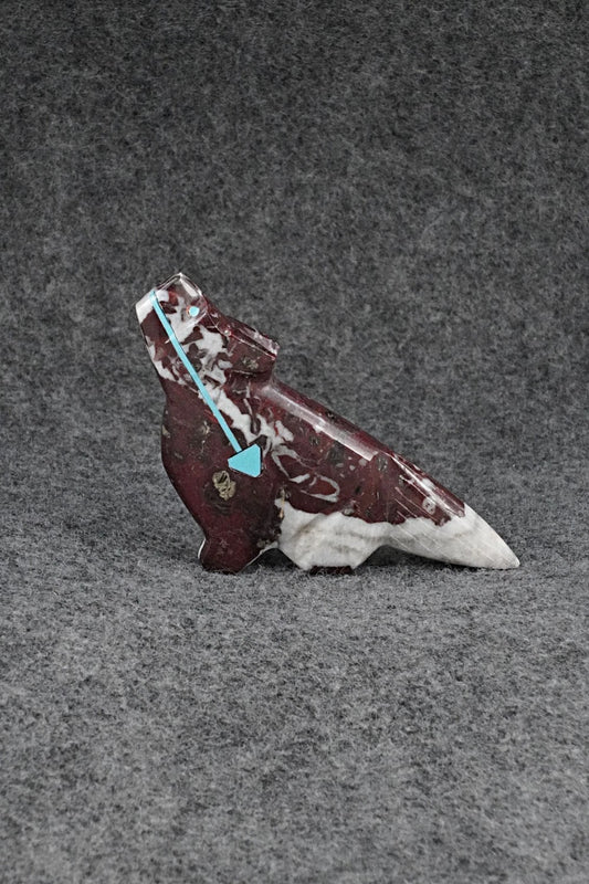 Wolf Zuni Fetish Carving - Kenric Laiwakete