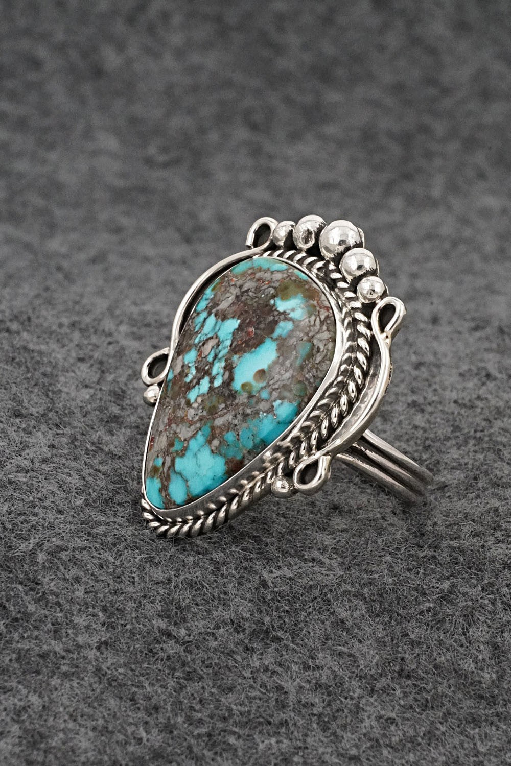Turquoise & Sterling Silver Ring - Rena Begay - Size 9