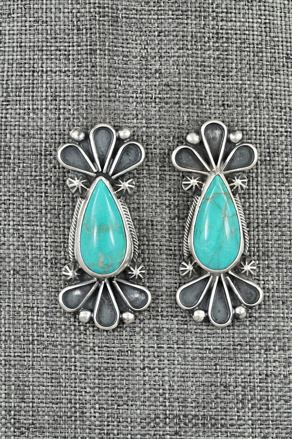Turquoise & Sterling Silver Earrings - Bobby Johnson