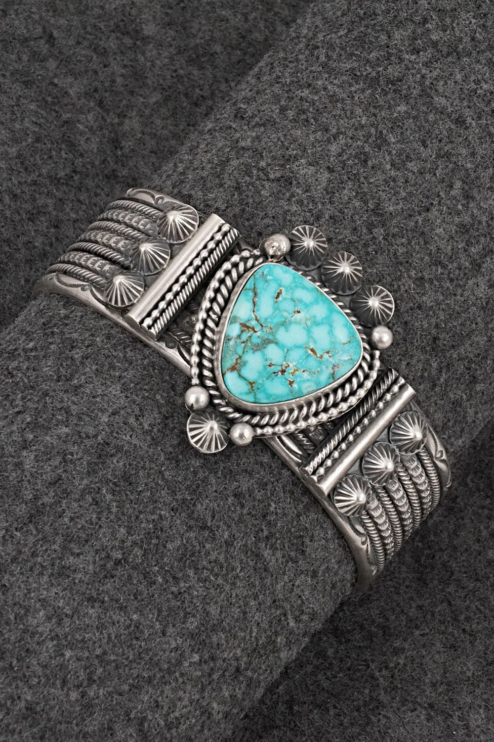 Turquoise & Sterling Silver Bracelet - Michael Calladitto