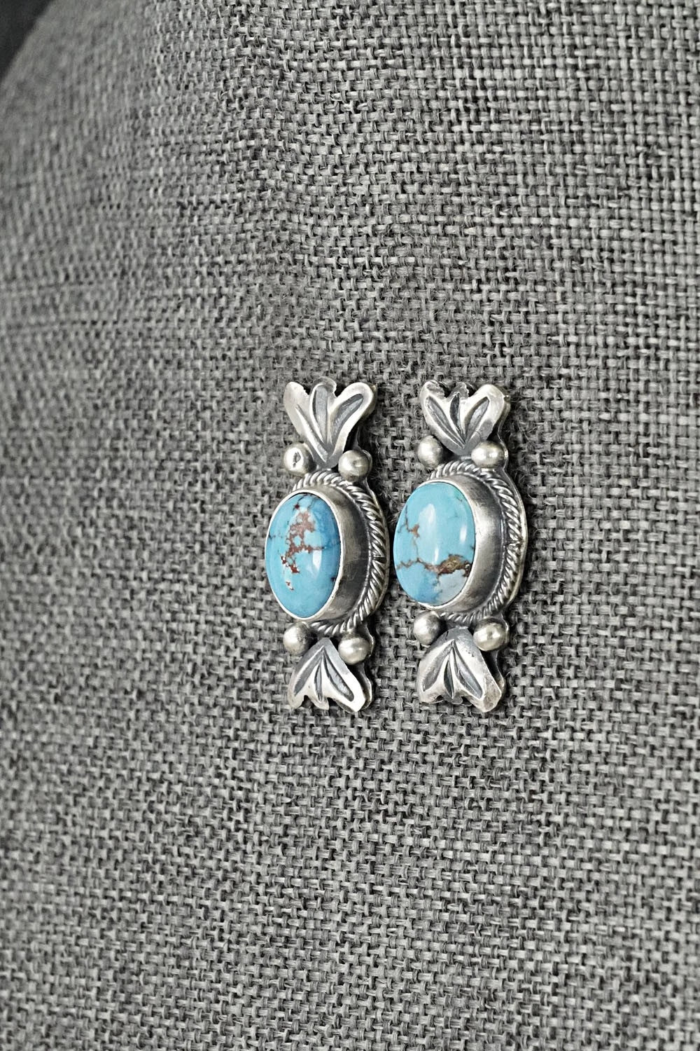 Turquoise & Sterling Silver Squash Blossom Set - Darrin Livingston
