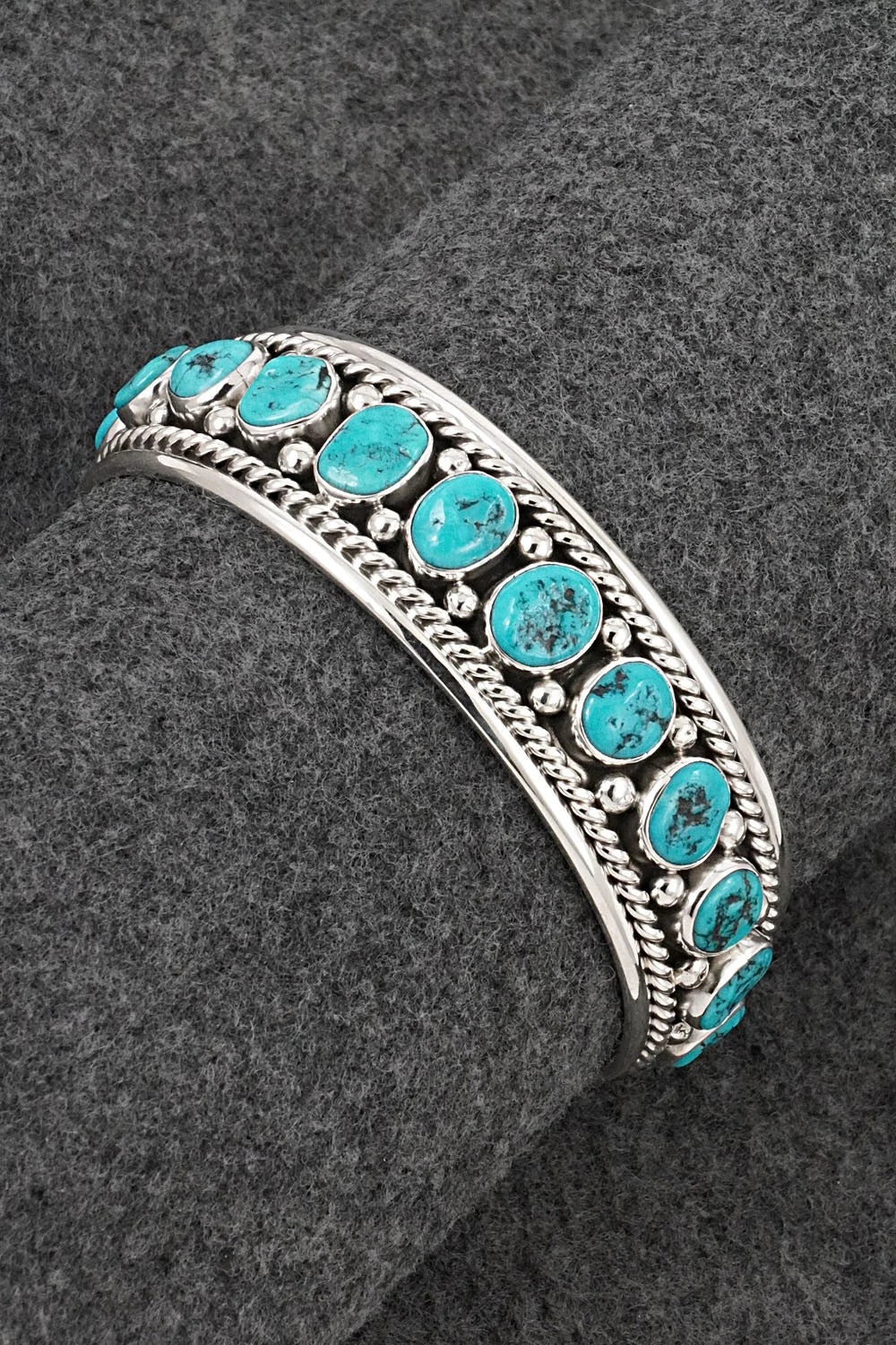 Turquoise & Sterling Silver Bracelet - Chester Charley