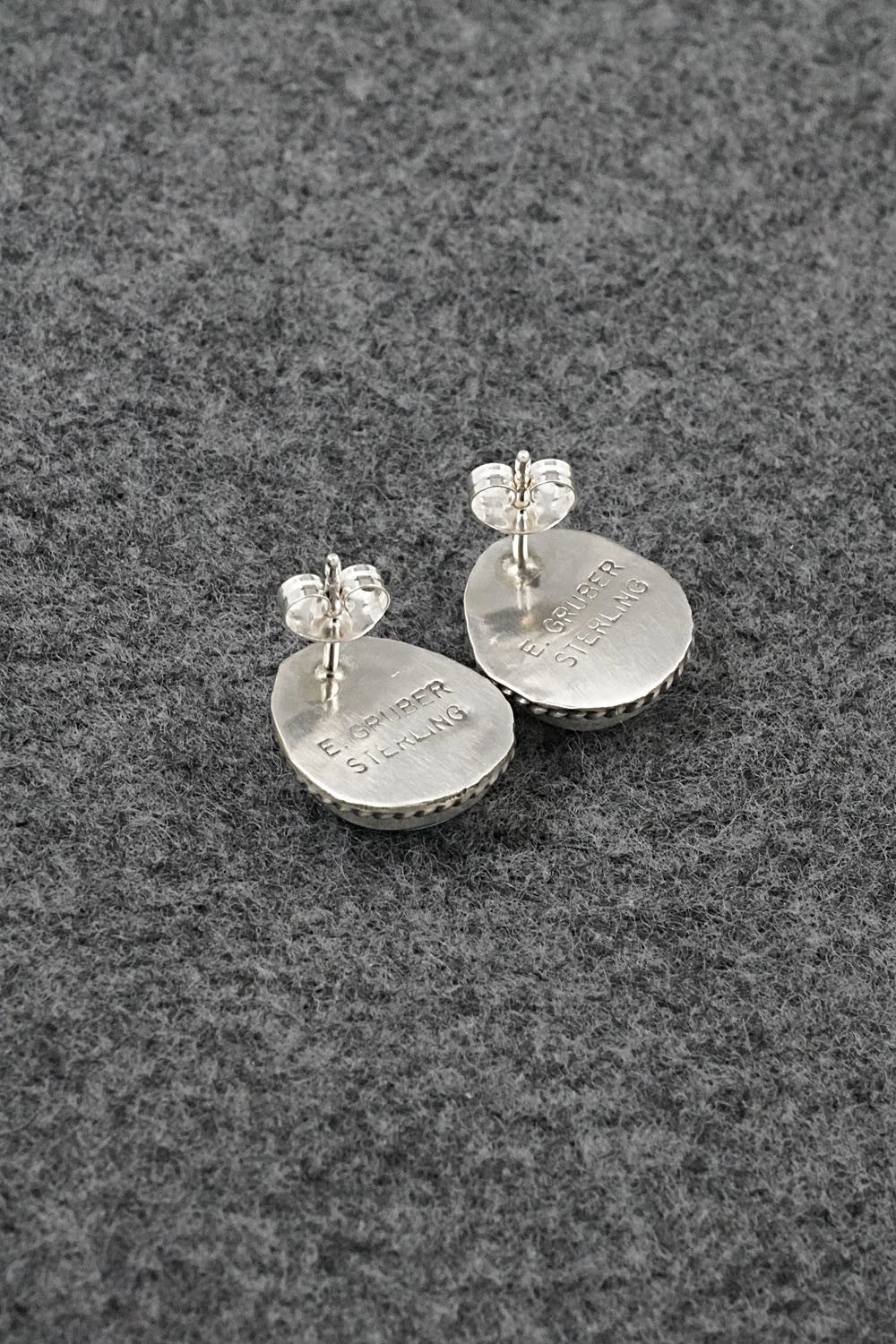 Turquoise & Sterling Silver Earrings - Eugene Gruber