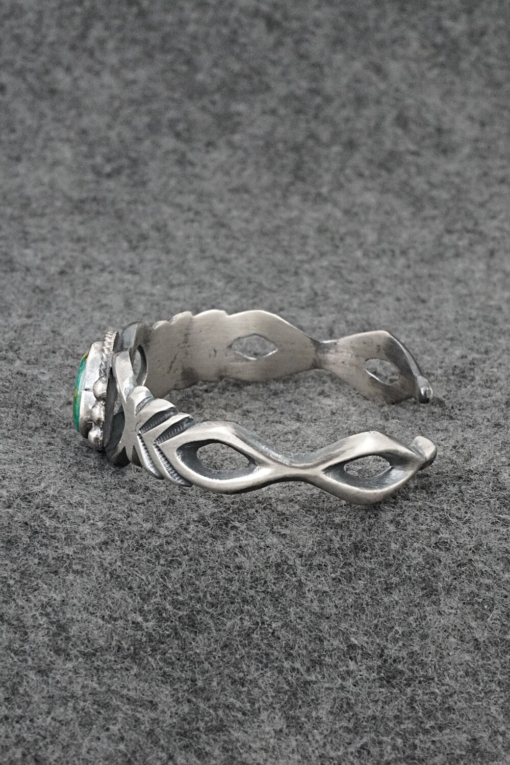 Turquoise & Sterling Silver Bracelet - Harrison Bitsue
