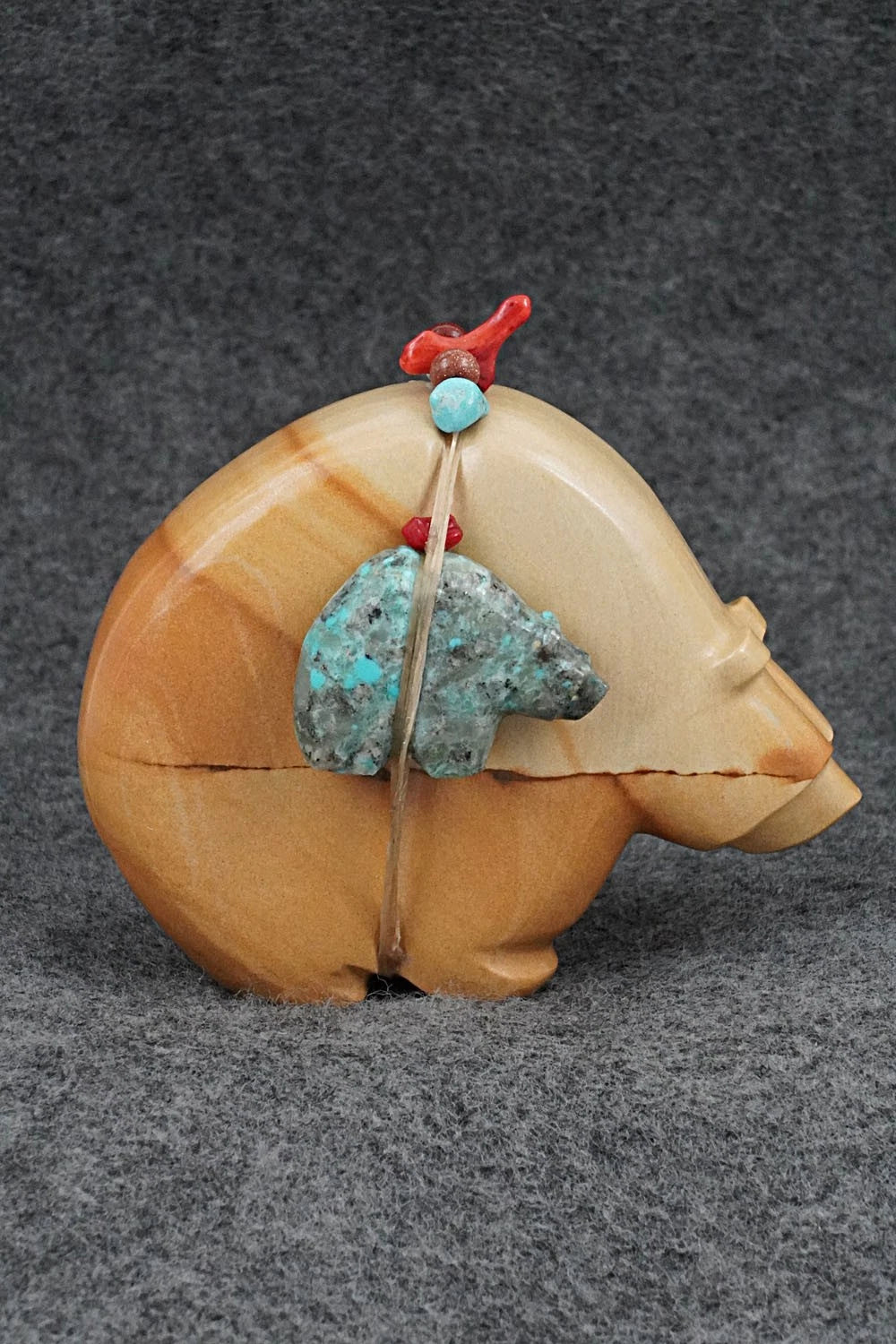 Bear with Cub Zuni Fetish Carving - Paulette & Farlan Quam