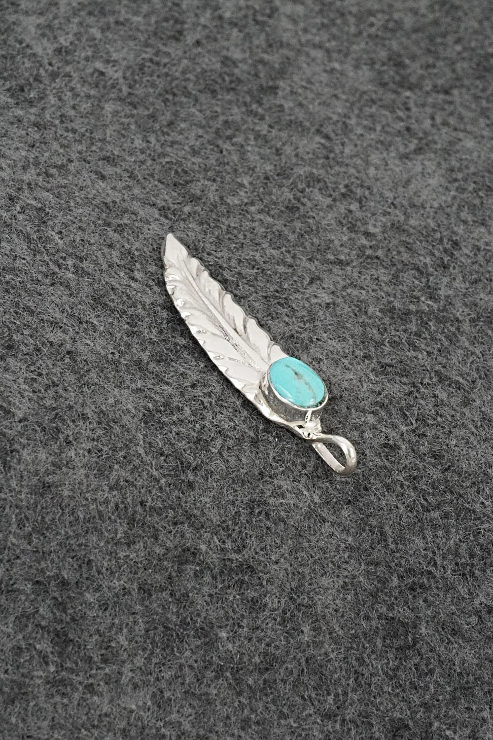 Turquoise & Sterling Silver Pendant - Joseph Martinez