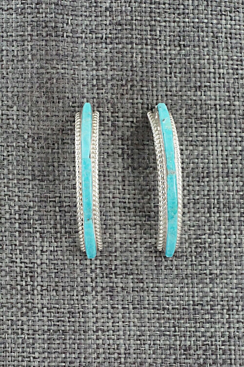 Turquoise & Sterling Silver Earrings - Alan Barney