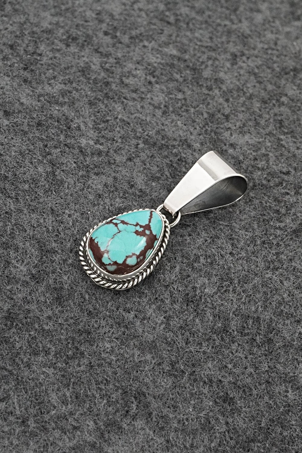 Turquoise & Sterling Silver Pendant - Eugene Gruber