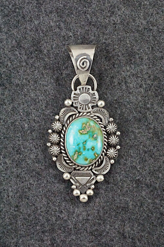 Turquoise & Sterling Silver Pendant - Rosita Calladitto