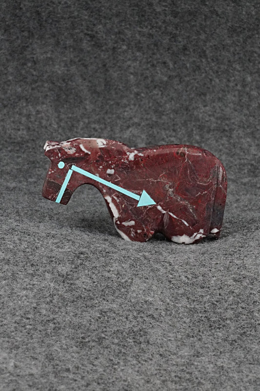 Horse Zuni Fetish Carving - Bernard Laiwakete