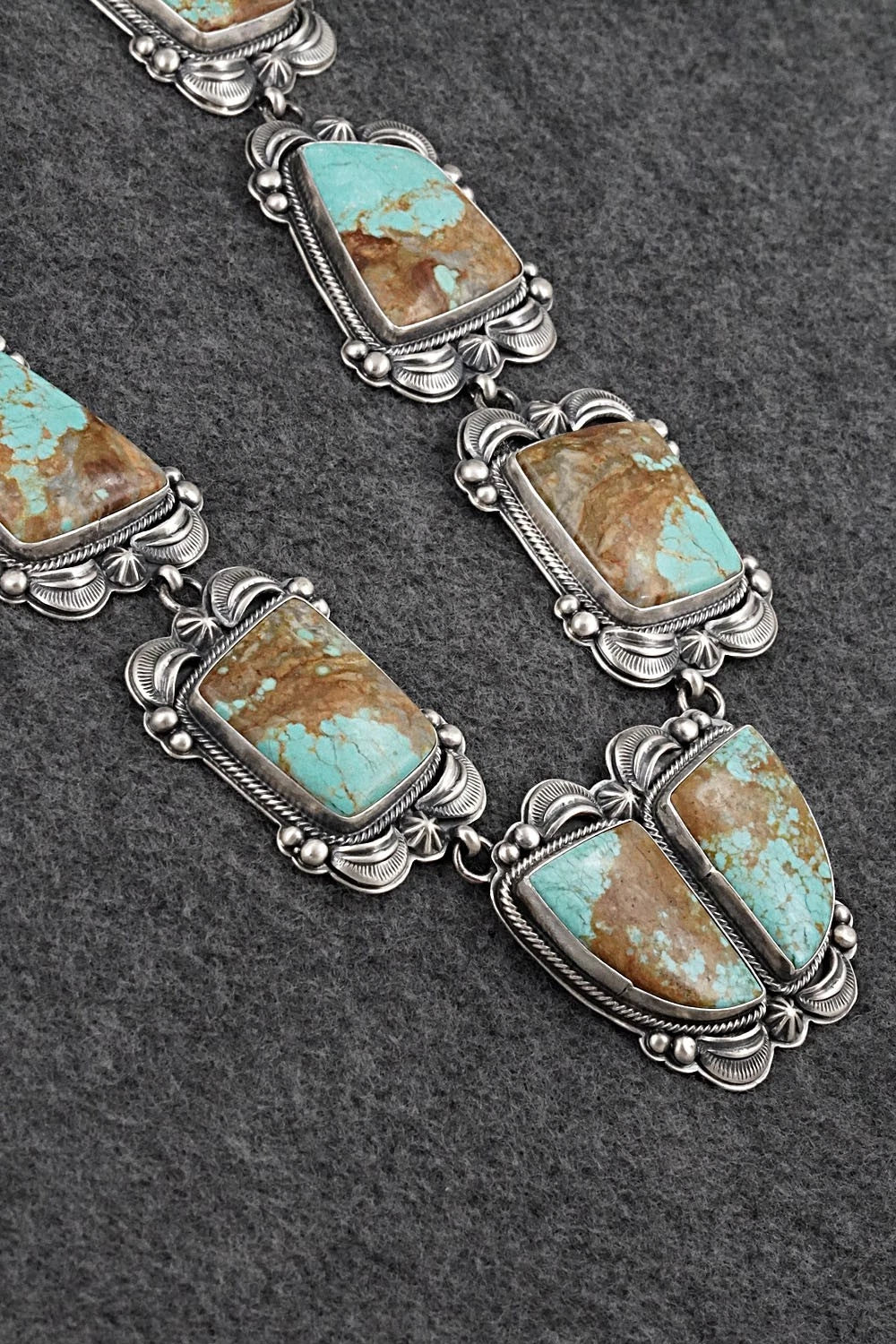 Turquoise & Sterling Silver Necklace and Earrings Set - Randy Boyd
