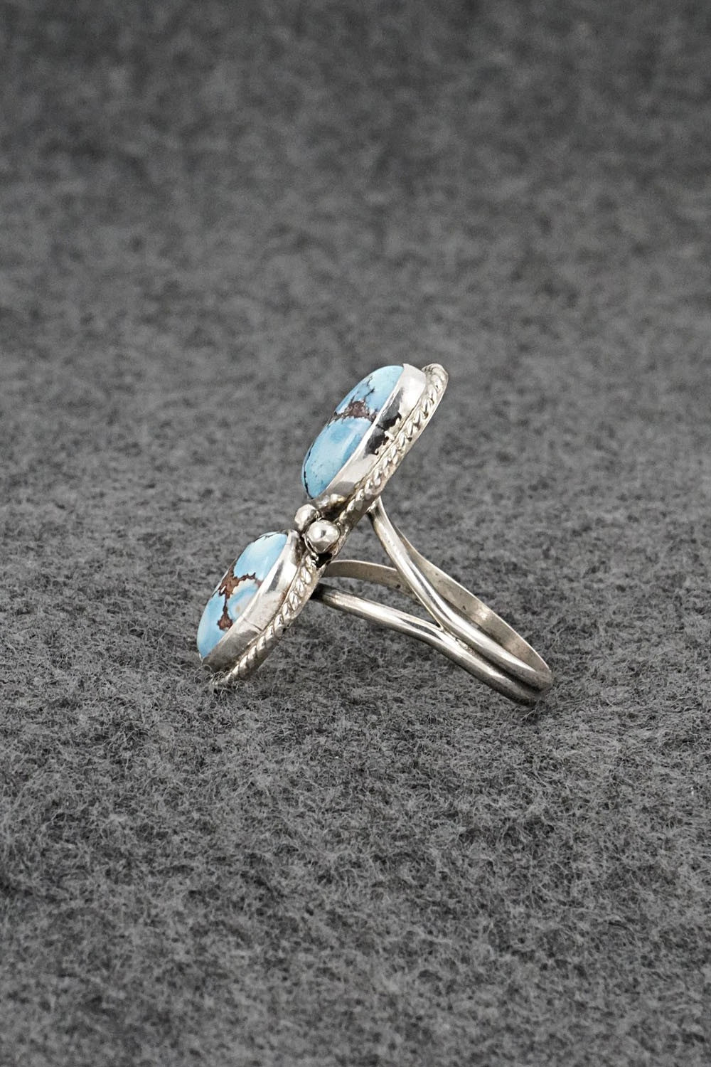 Turquoise & Sterling Silver Ring - Eugene Gruber - Size 9