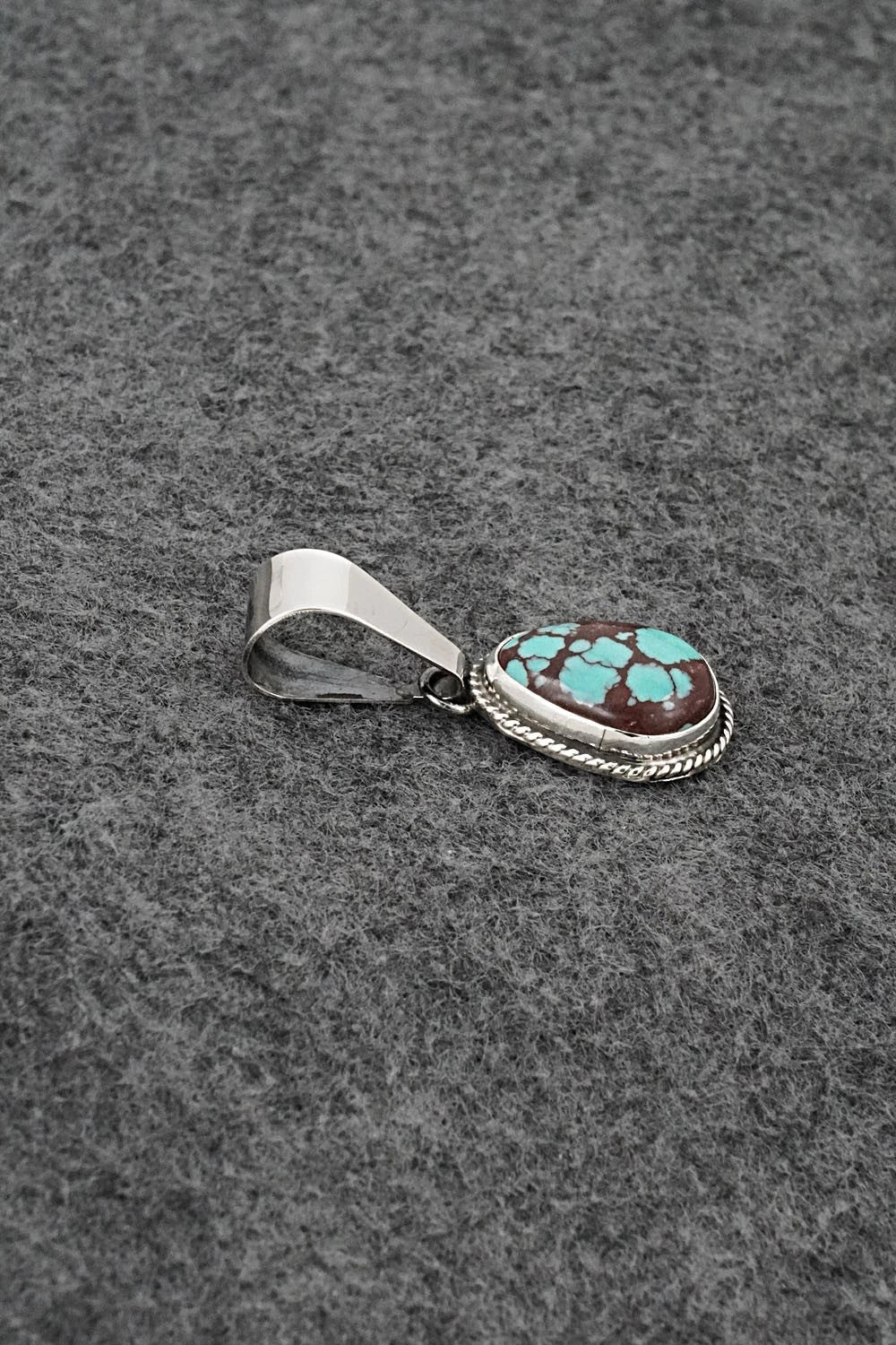 Turquoise & Sterling Silver Pendant - Eugene Gruber