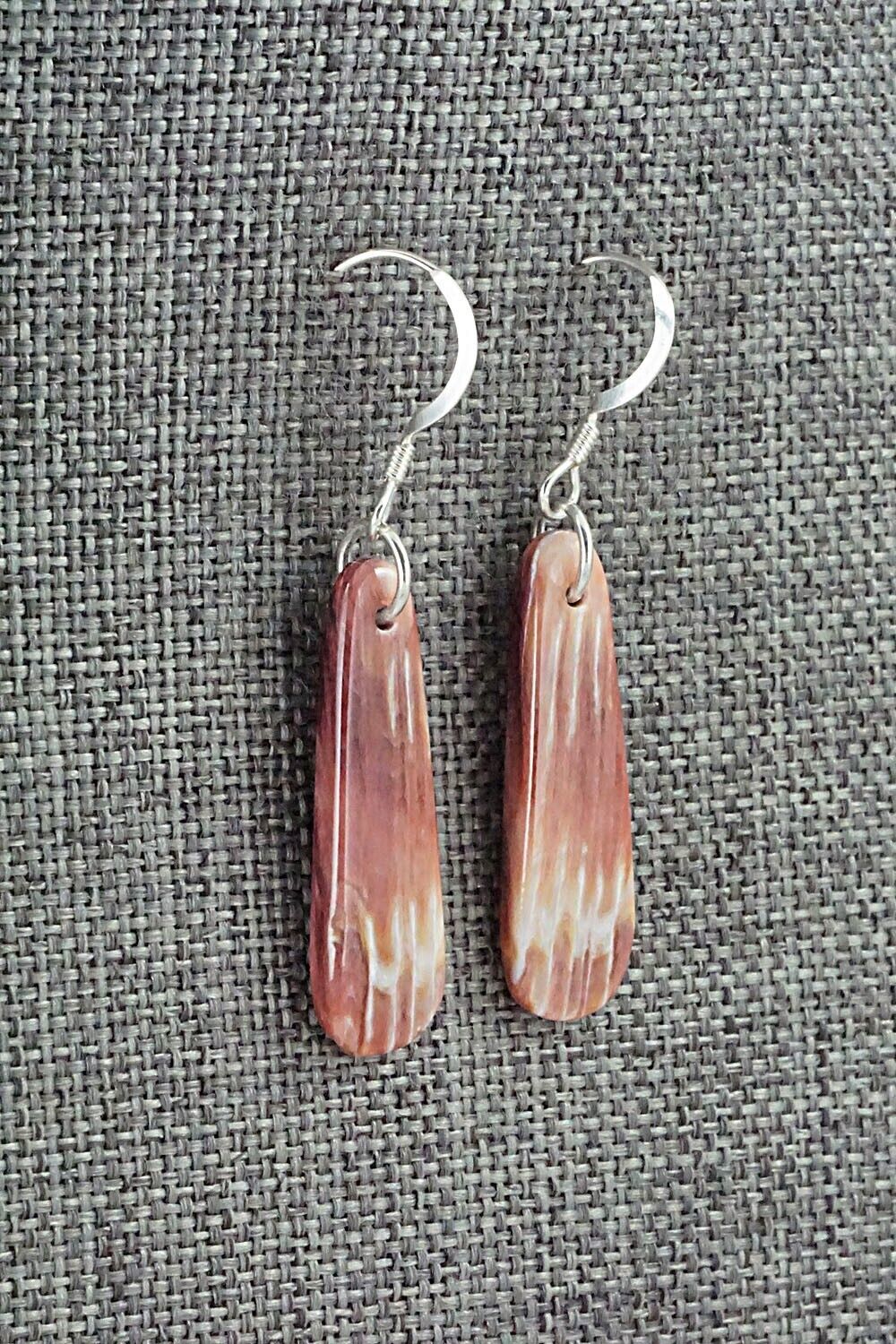 Spiny Oyster & Sterling Silver Earrings - Jesus Espino