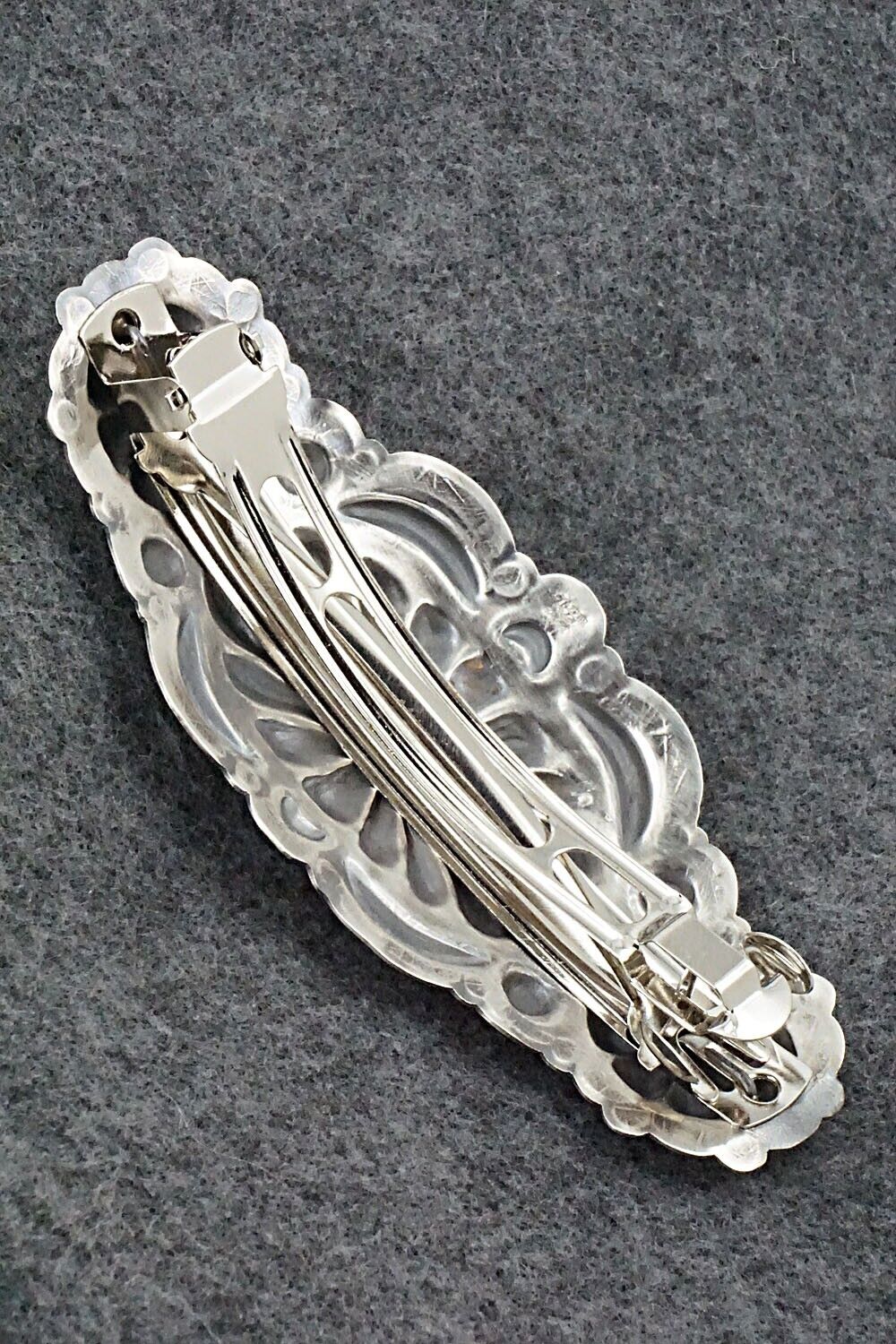 Turquoise & Sterling Silver Hair Barrette - Tim Yazzie