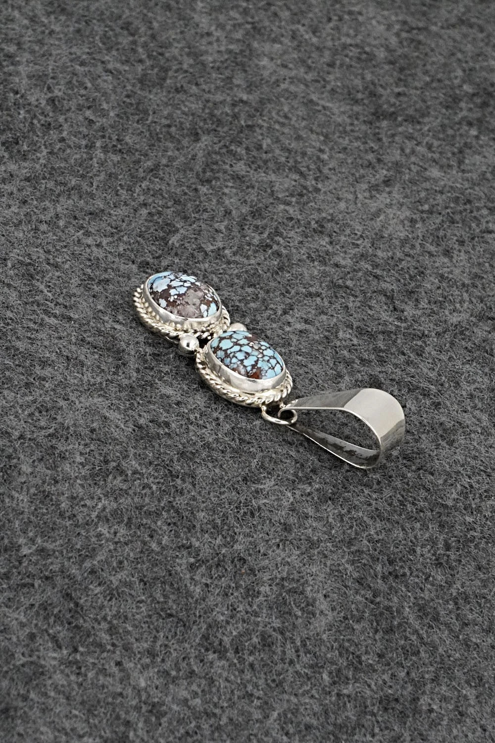 Turquoise & Sterling Silver Pendant - Eugene Gruber