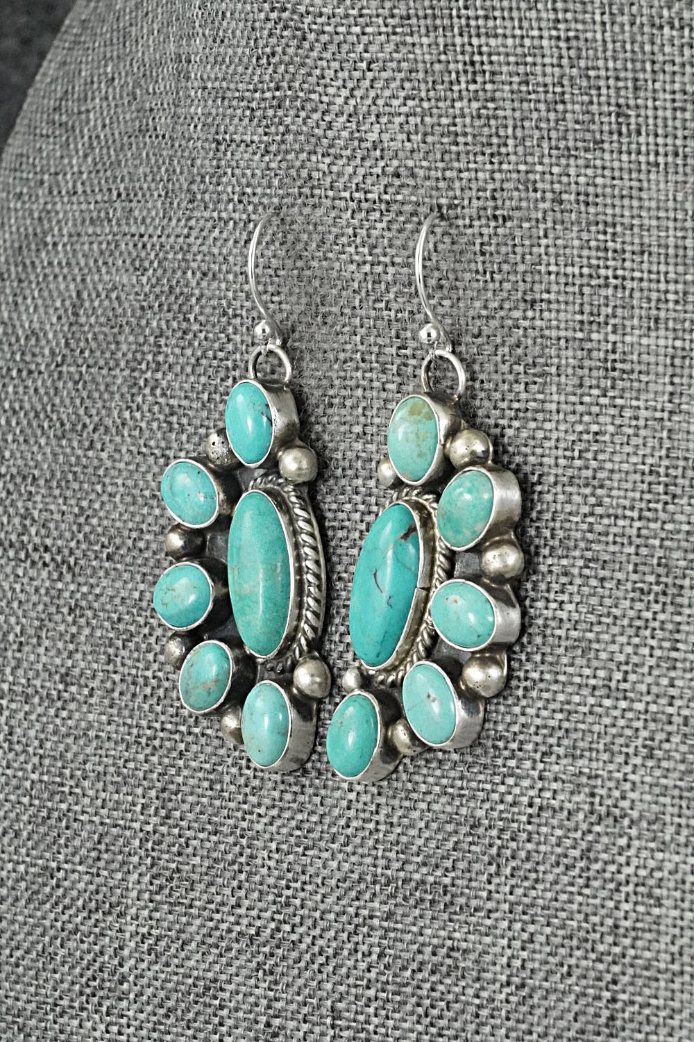 Turquoise & Sterling Silver Earrings - Kathleen Livingston