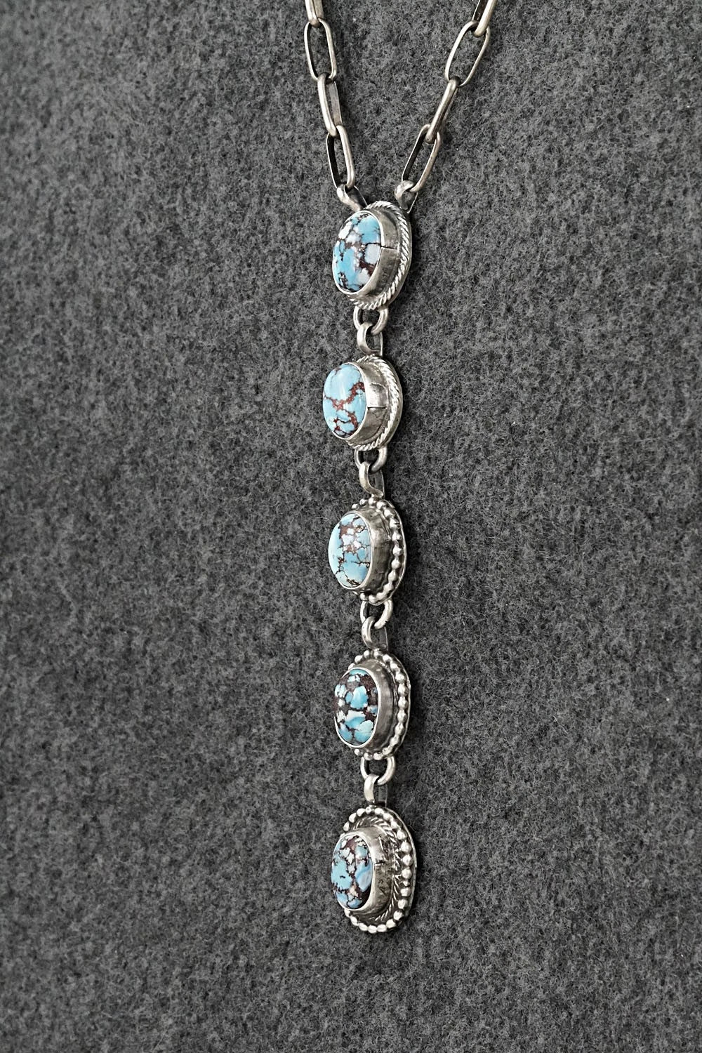 Turquoise & Sterling Silver Necklace - Bobby Johnson
