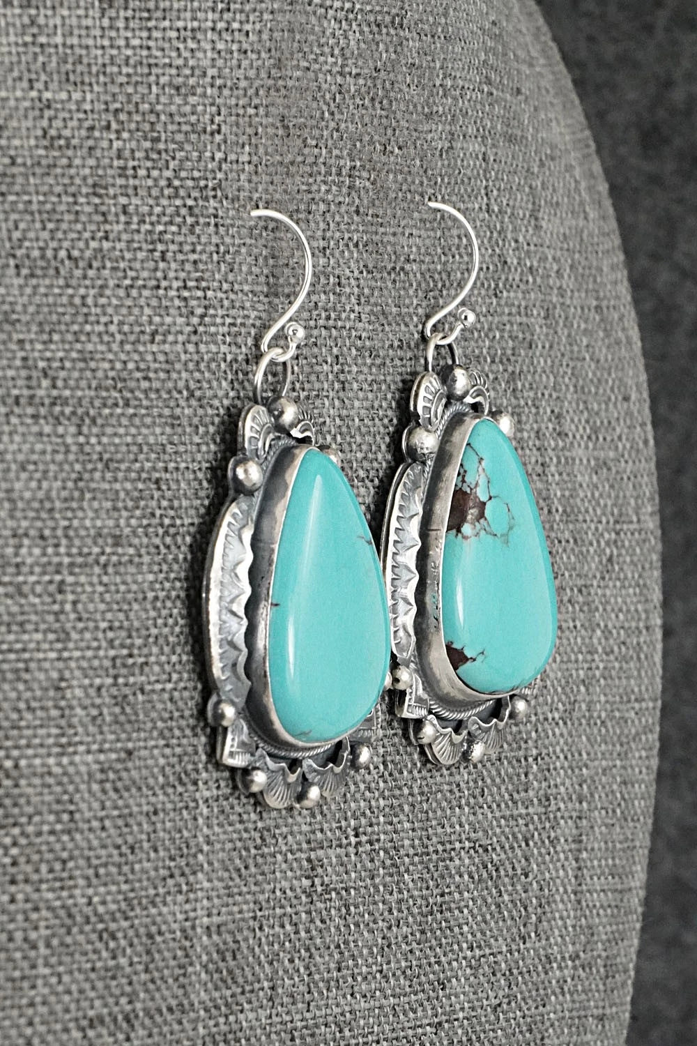 Turquoise & Sterling Silver Earrings - Jackson Hoskie