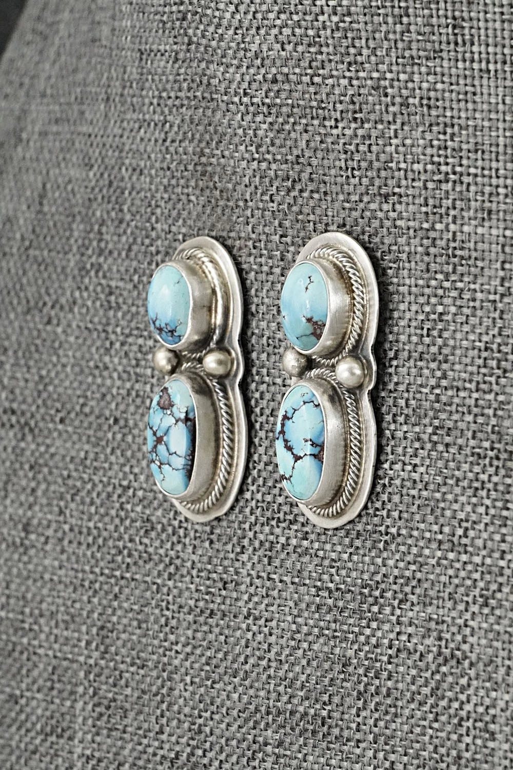 Turquoise & Sterling Silver Necklace and Earrings Set - Kathleen Livingston