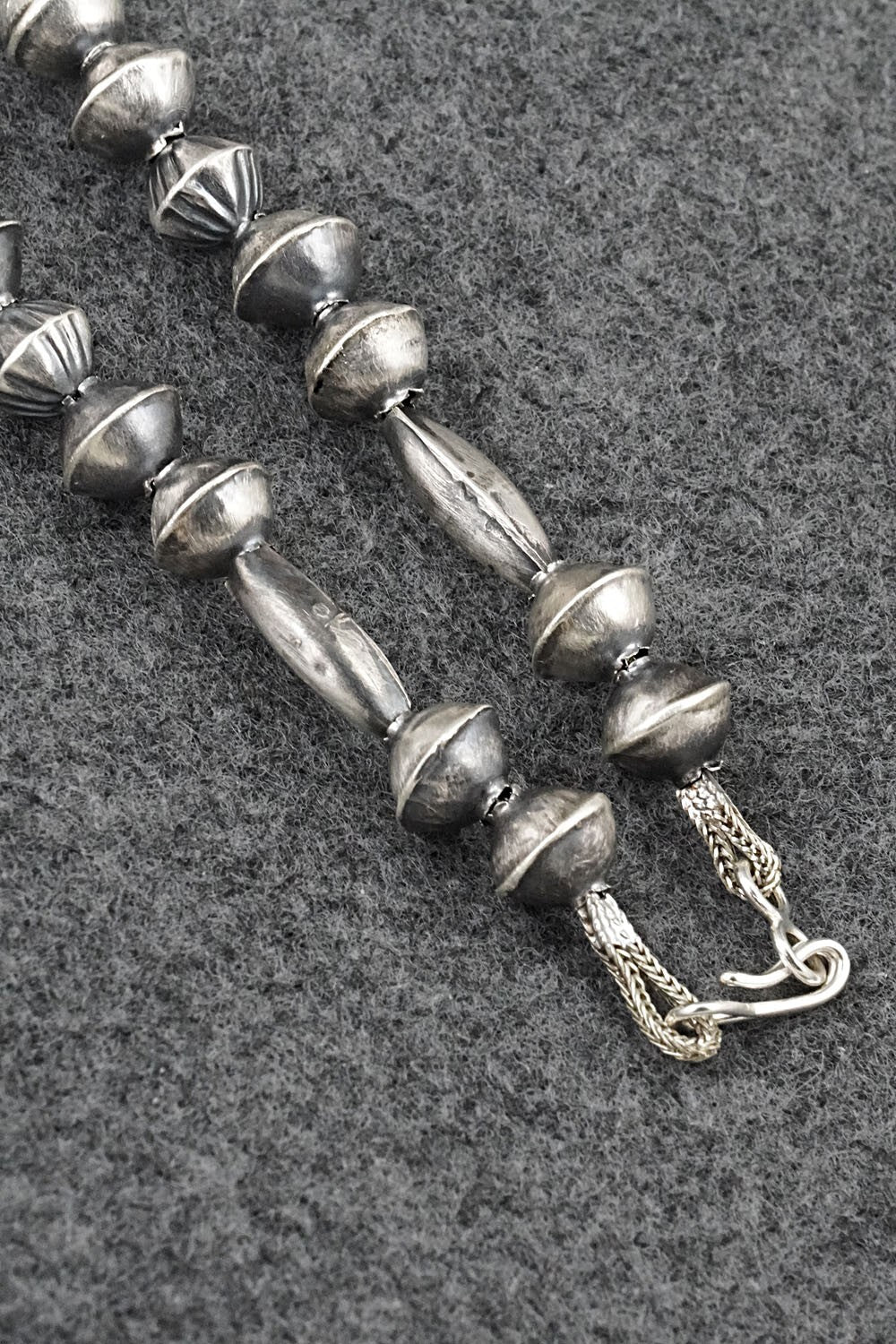 Sterling Silver Navajo Pearl Necklace 22" - Vintage