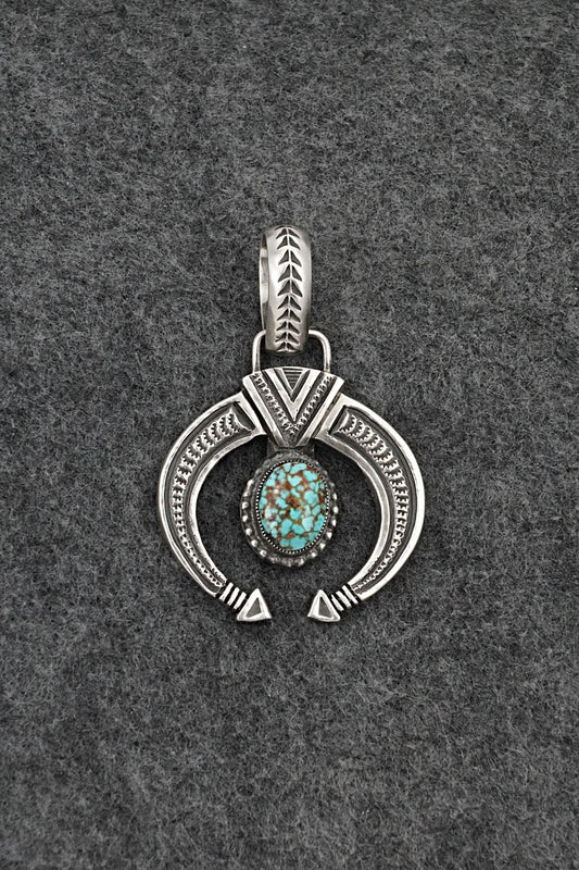 Turquoise & Sterling Silver Naja Pendant - Calvin Martinez