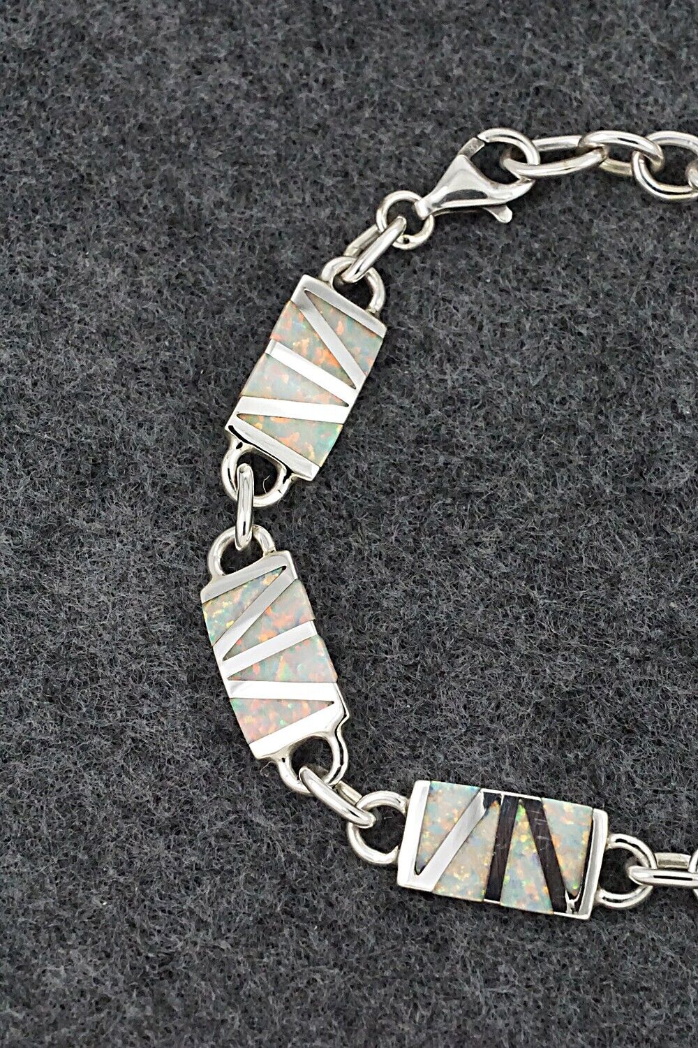 Opalite & Sterling Silver Link Bracelet - Wilfred Siutza