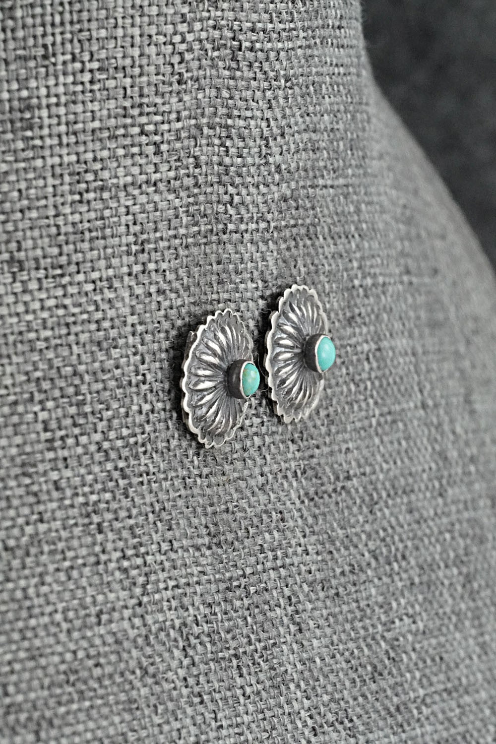 Turquoise & Sterling Silver Earrings - Terry Charlie