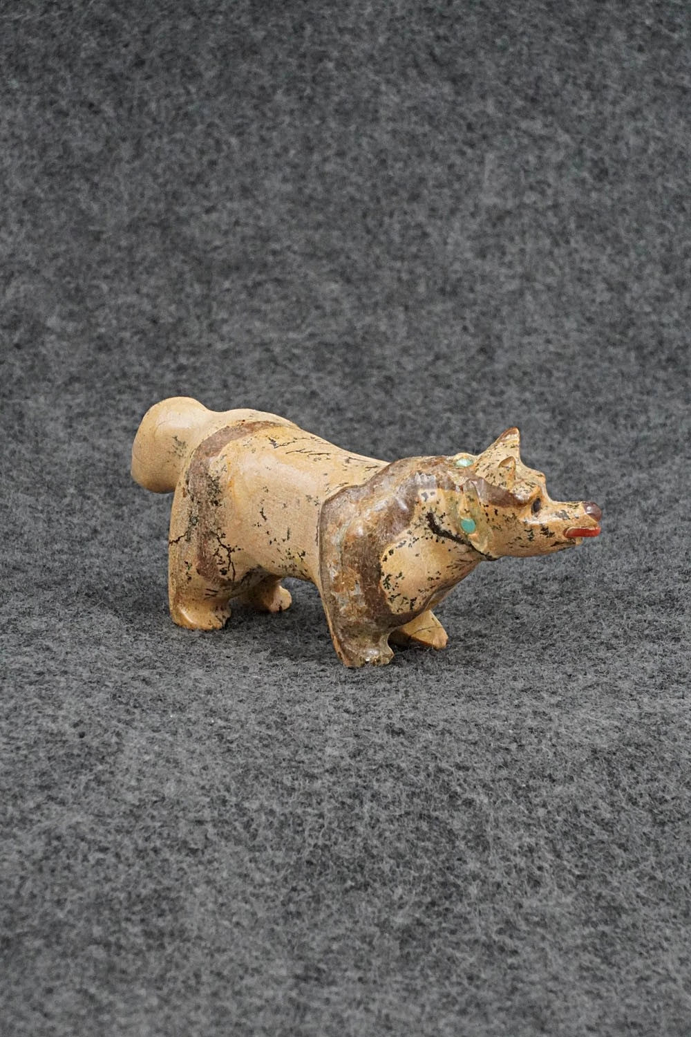Wolf Zuni Fetish Carving - Freddie Leekya