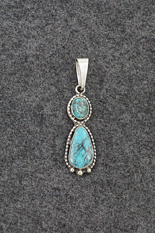 Turquoise & Sterling Silver Pendant - Jimmy Garcia