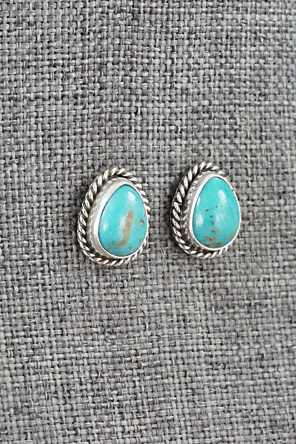 Turquoise & Sterling Silver Earrings - Marco Begaye