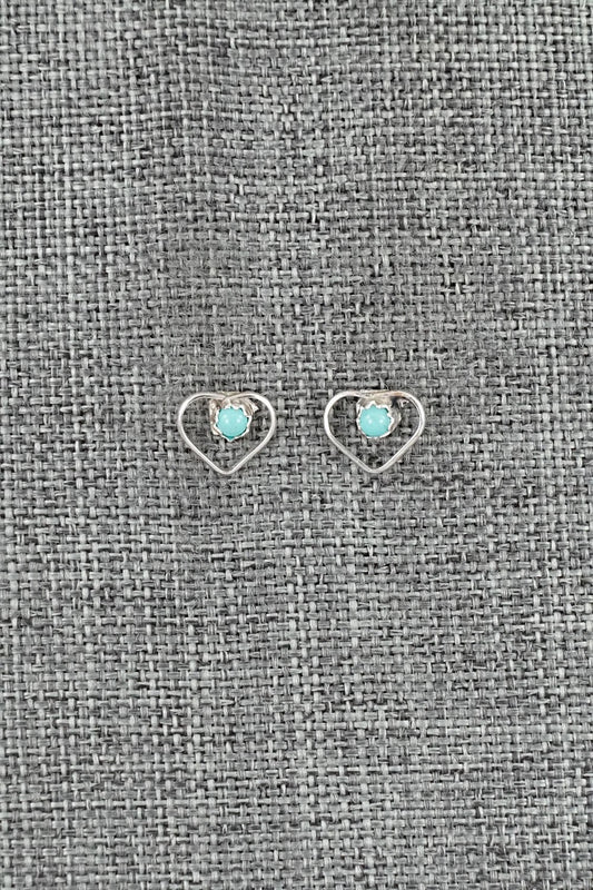 Turquoise & Sterling Silver Earrings - Shantal Bitsie