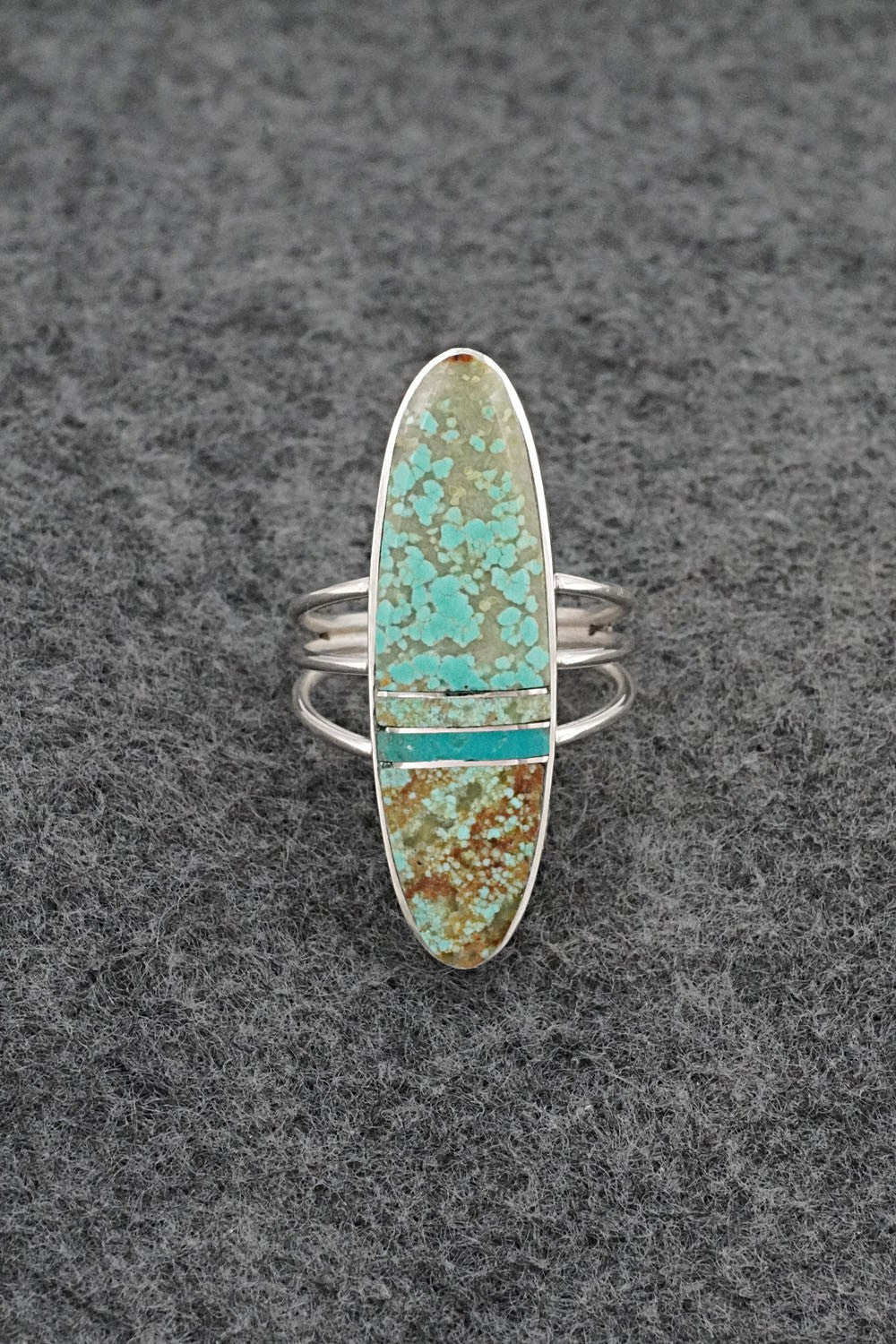 Turquoise & Sterling Silver Ring - Harold Smith - Size 7