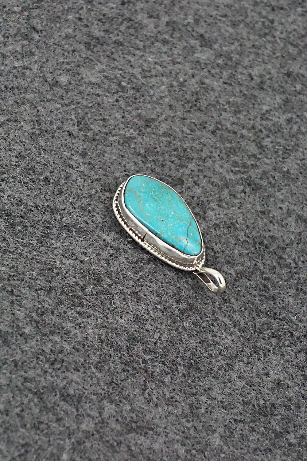 Turquoise & Sterling Silver Pendant - Ernest Hawthorne