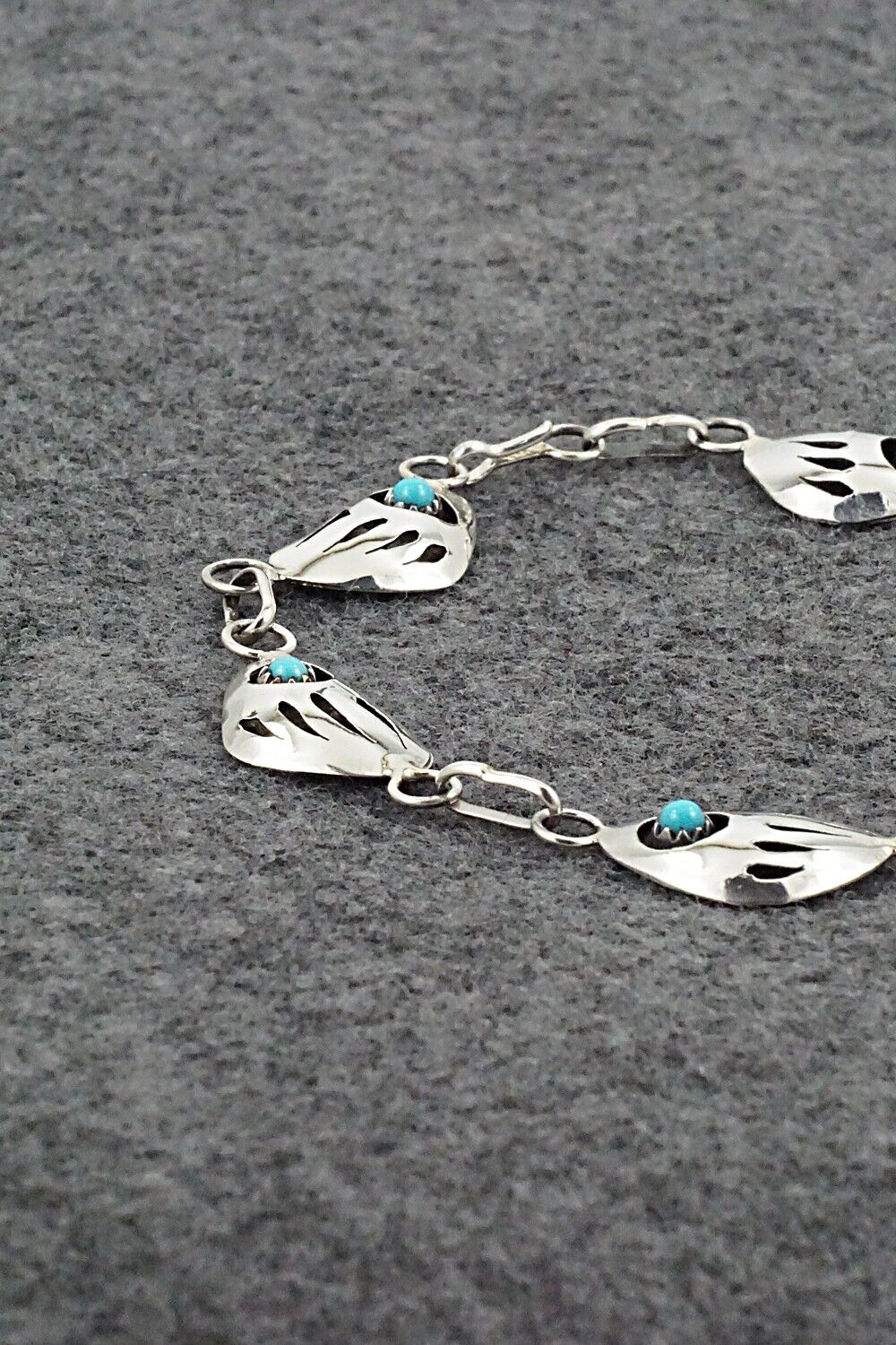 Turquoise & Sterling Silver Link Bracelet - David Morgan