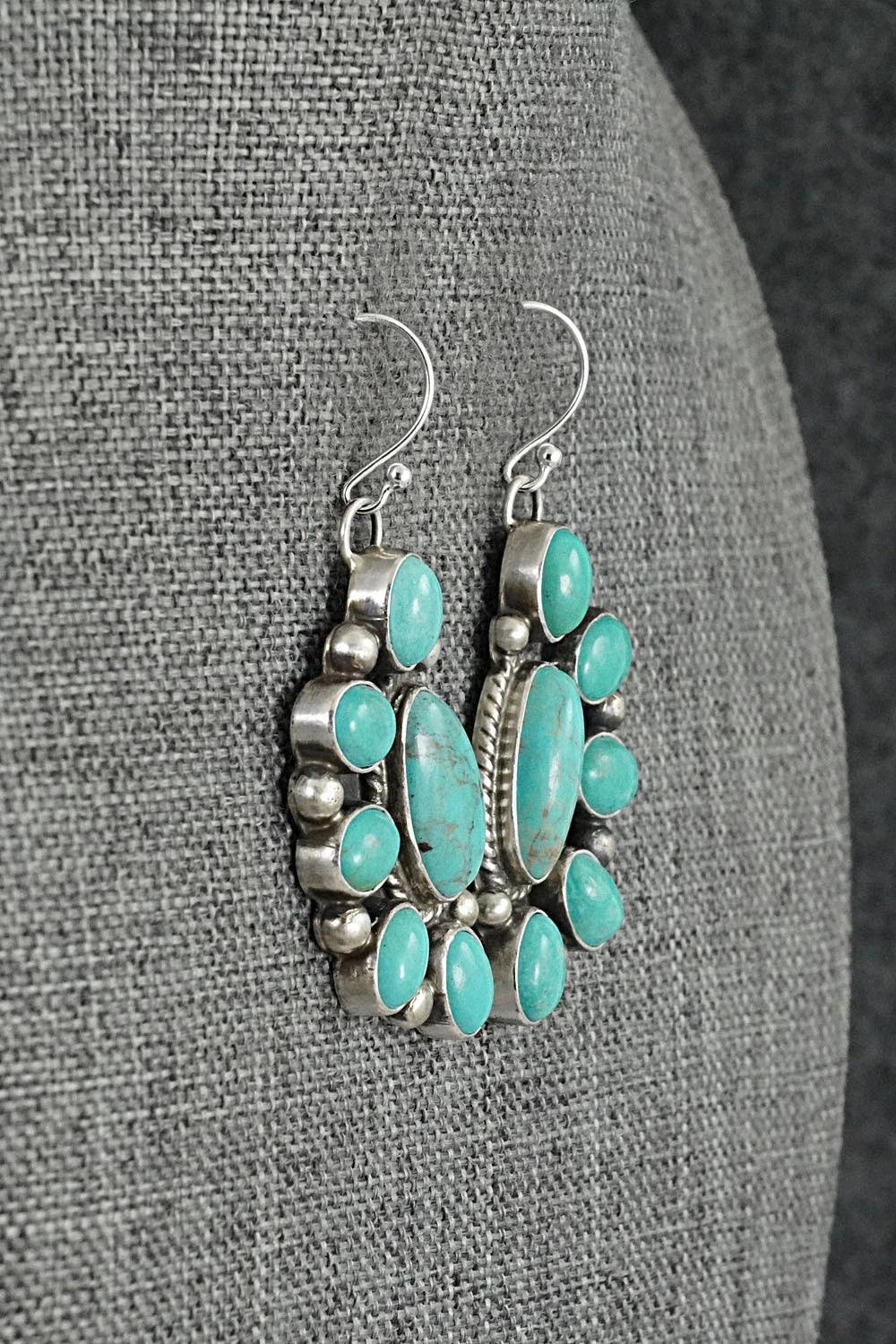 Turquoise & Sterling Silver Earrings - Kathleen Livingston