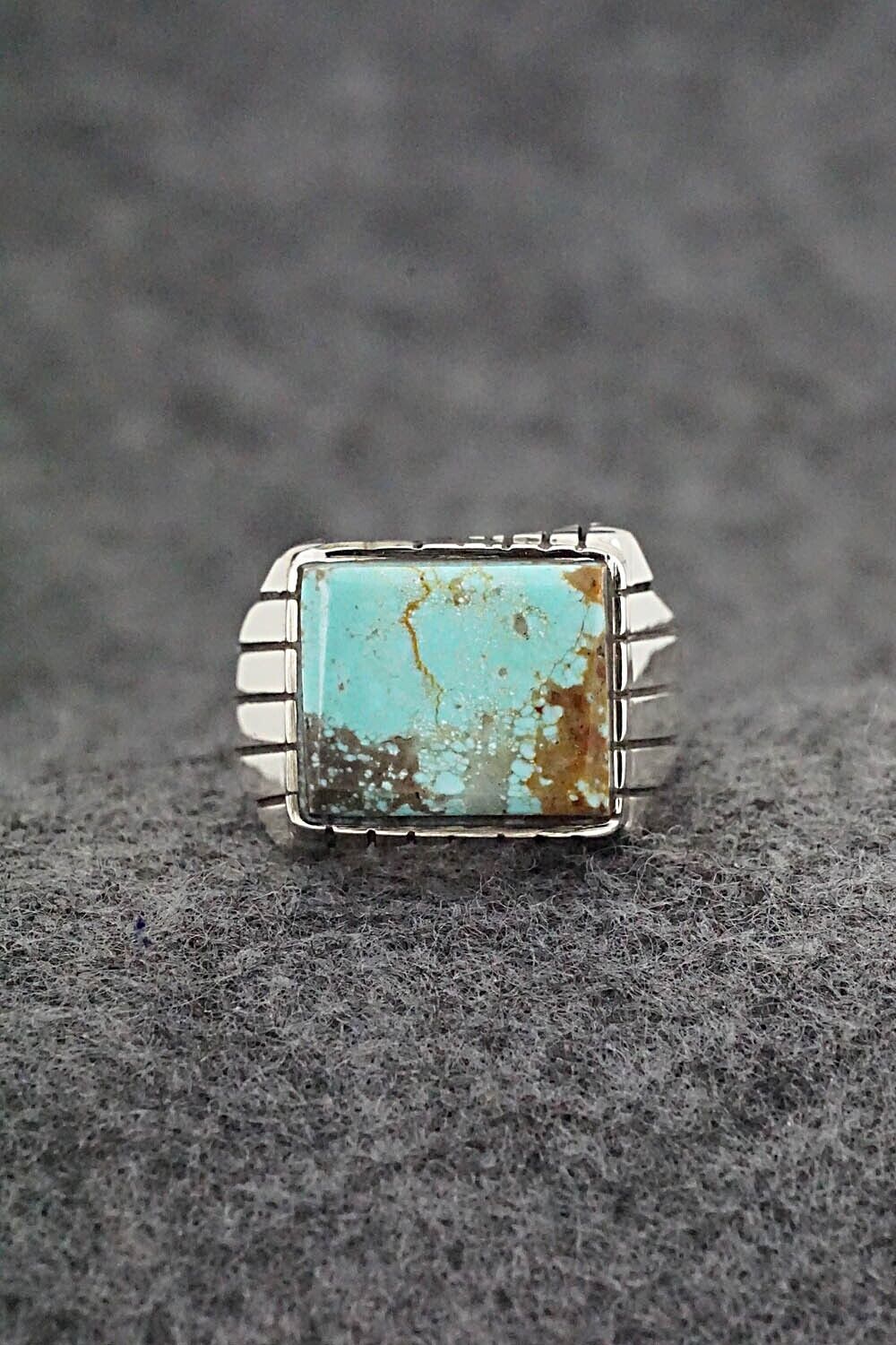 Turquoise & Sterling Silver Ring - Trevor Jack - Size 8.5